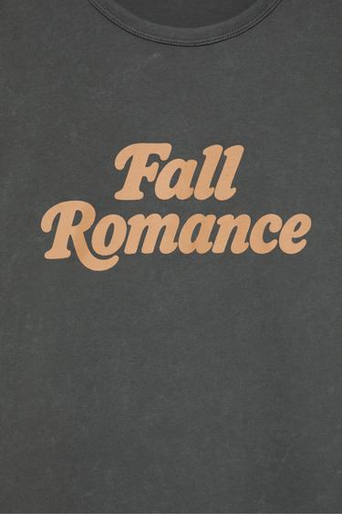 Fall Romance graphic T-shirt — Anthracite grey 7