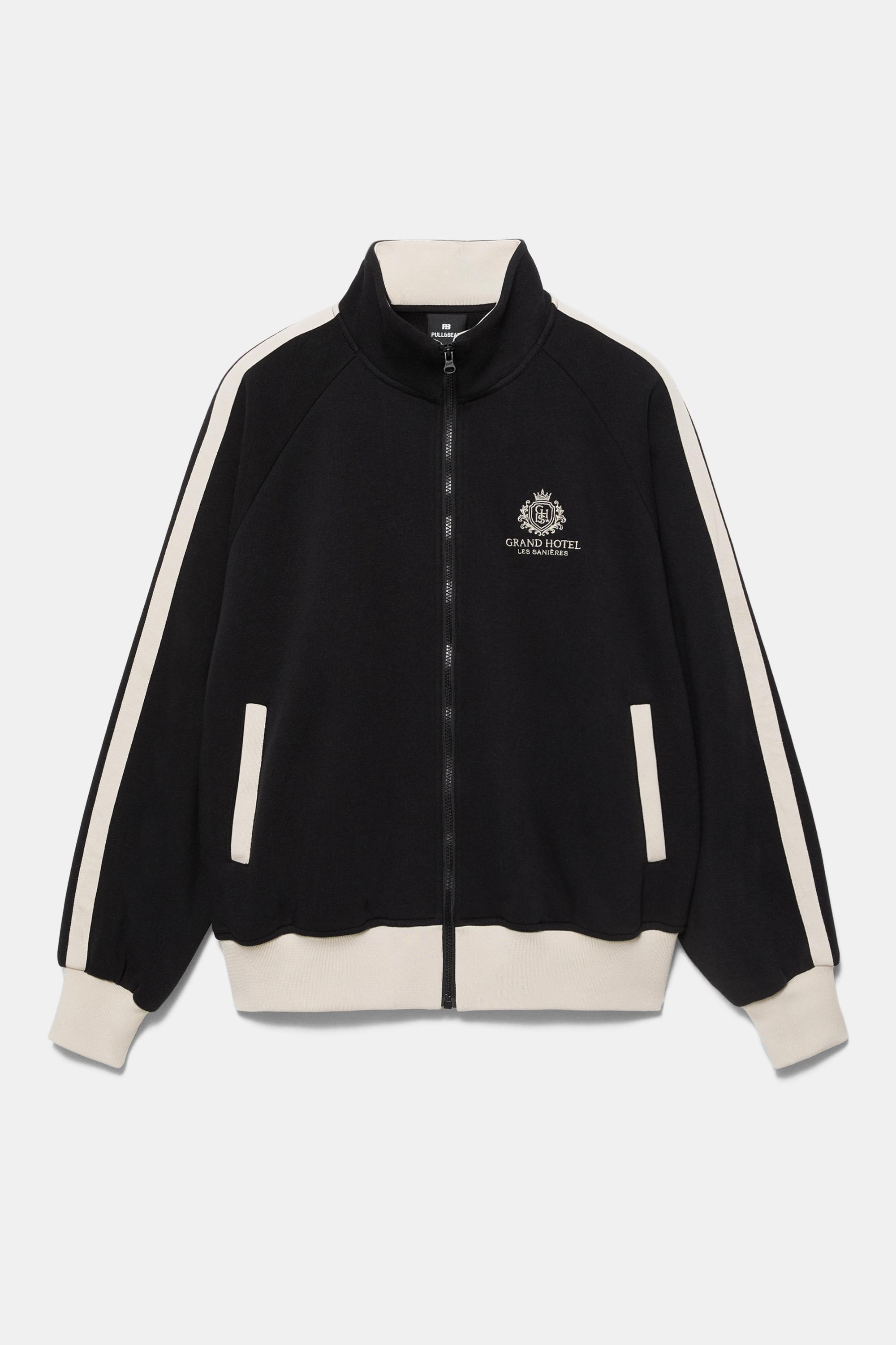 Panelli dik yaka ceket