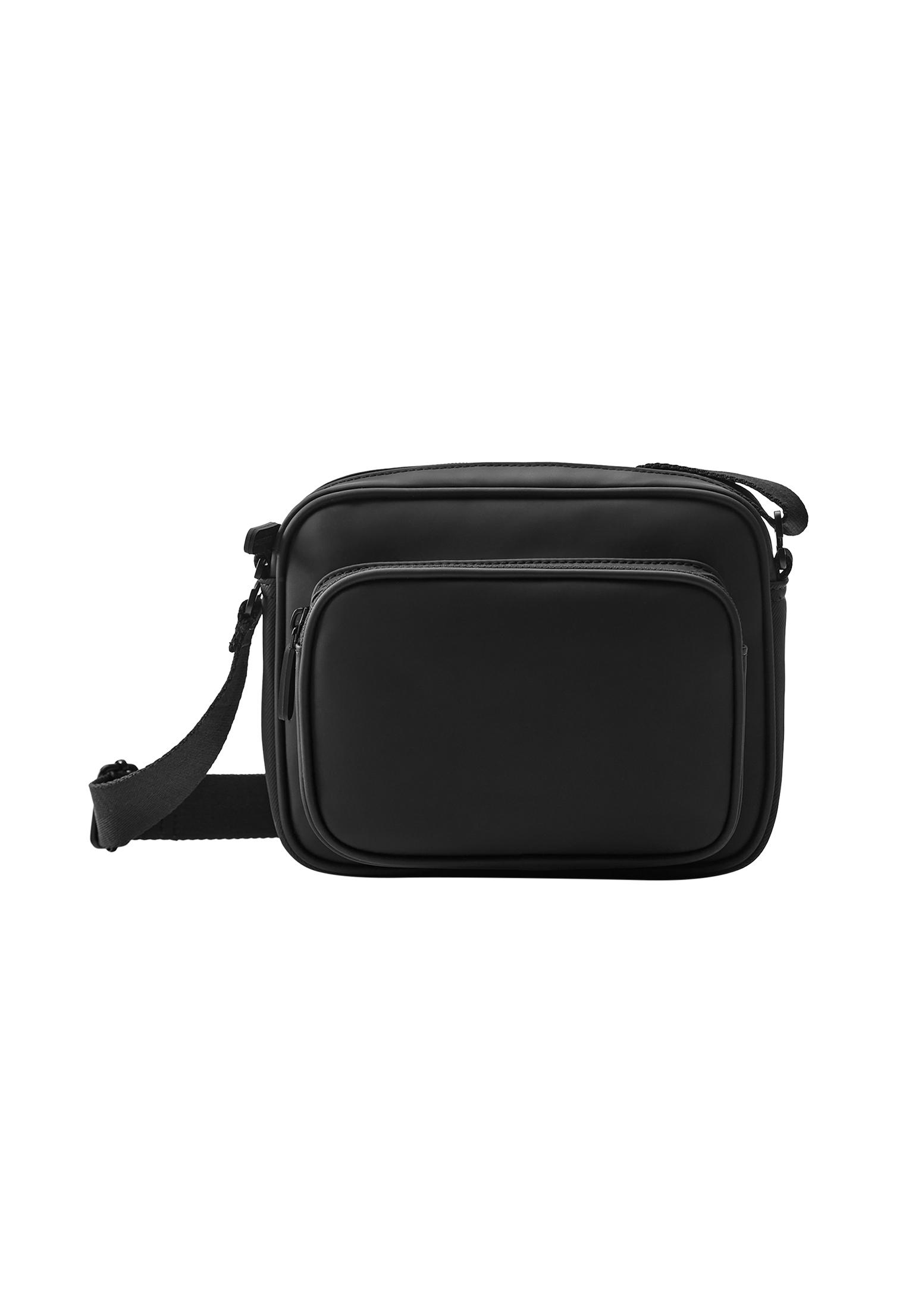 Rubberised crossbody bag — Black (alternate view)