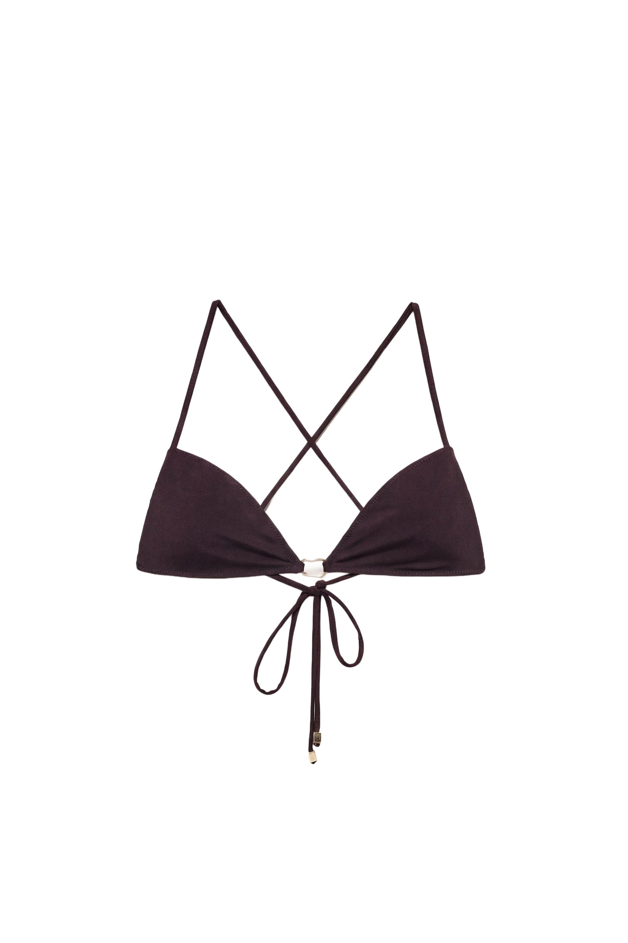 Metal aplikeli bikini üstü - Görsel 5