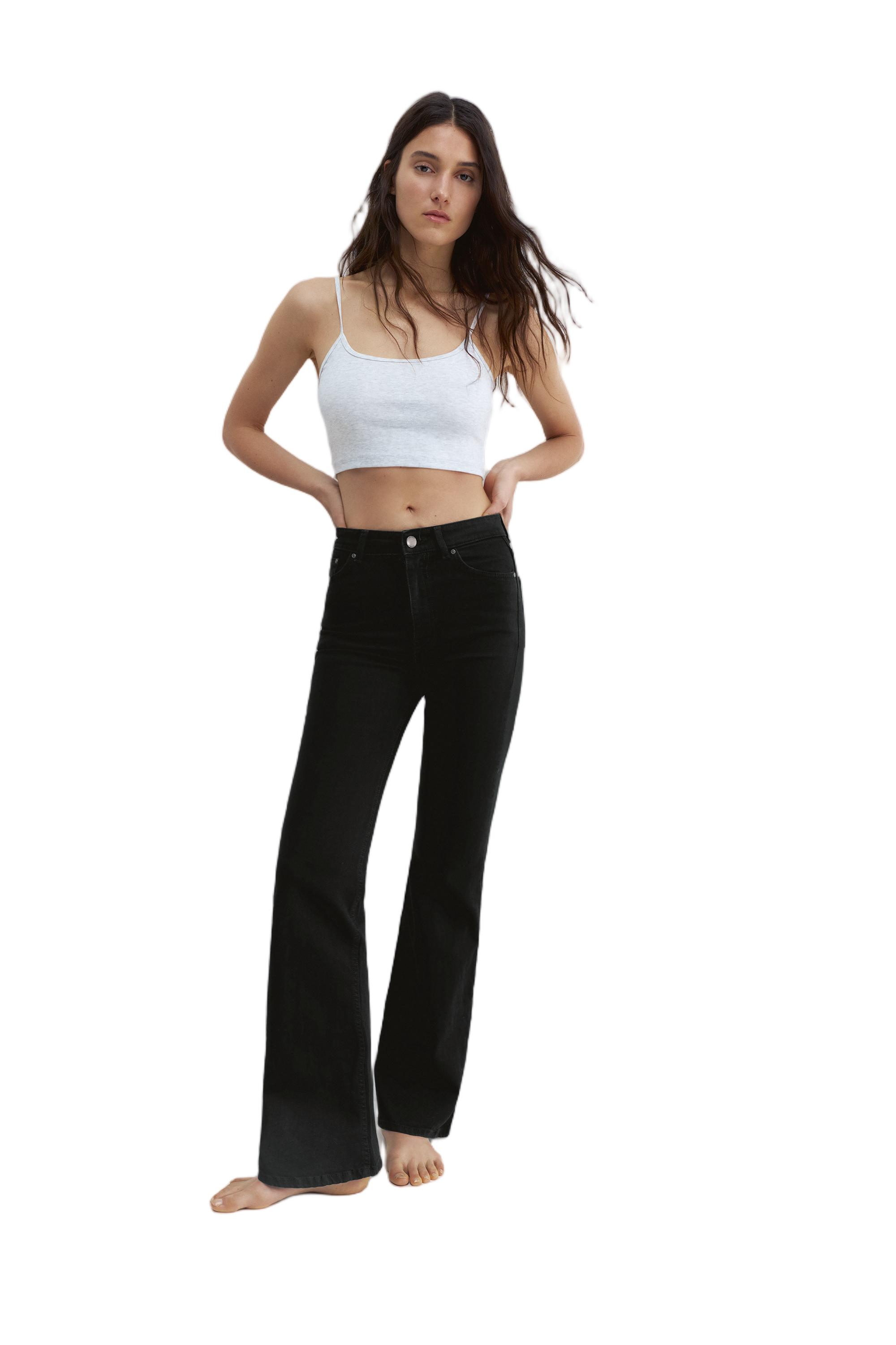 Yüksek bel çan paça jean - Görsel 16