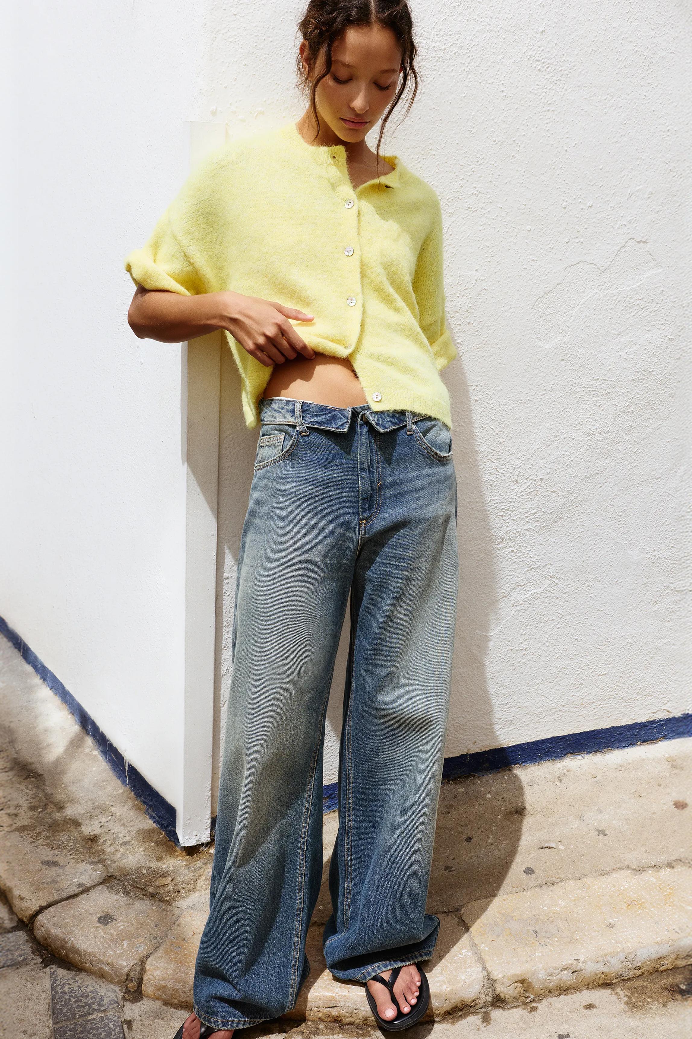 Short sleeve cardigan — Yellow