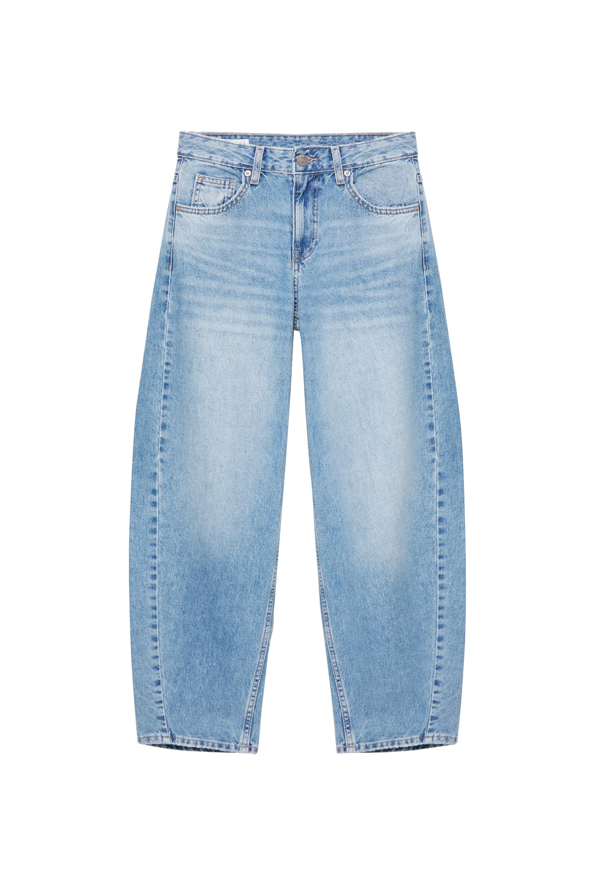Pull&Bear Düşük bel barrel jean görsel 3