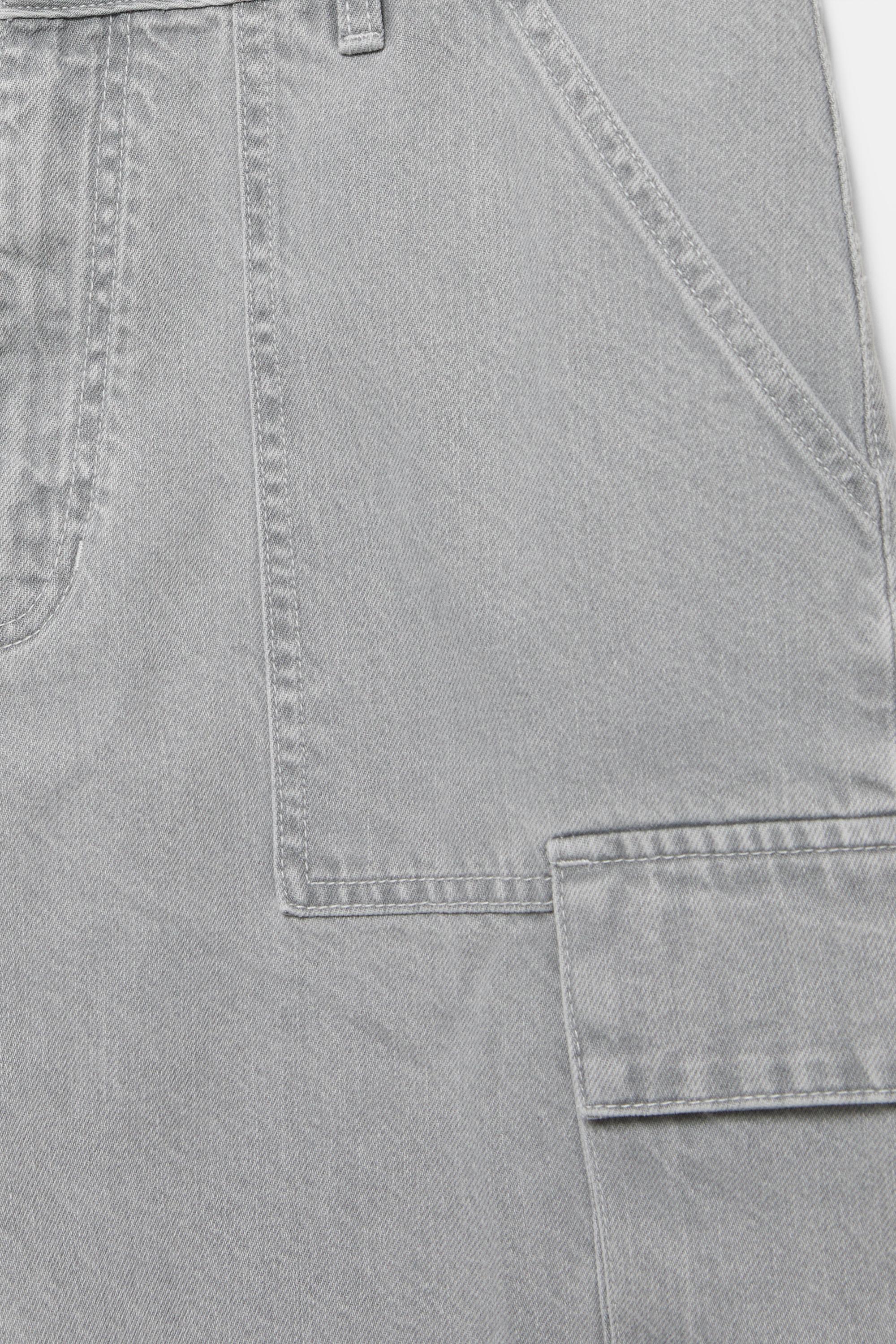 Baggy cargo Bermuda shorts — Pale grey