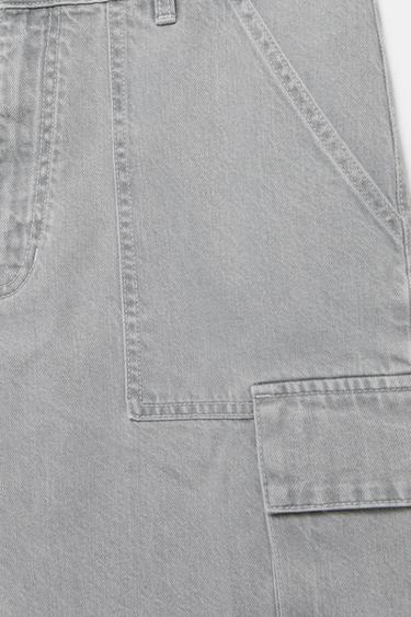 Baggy cargo Bermuda shorts — Pale grey 9