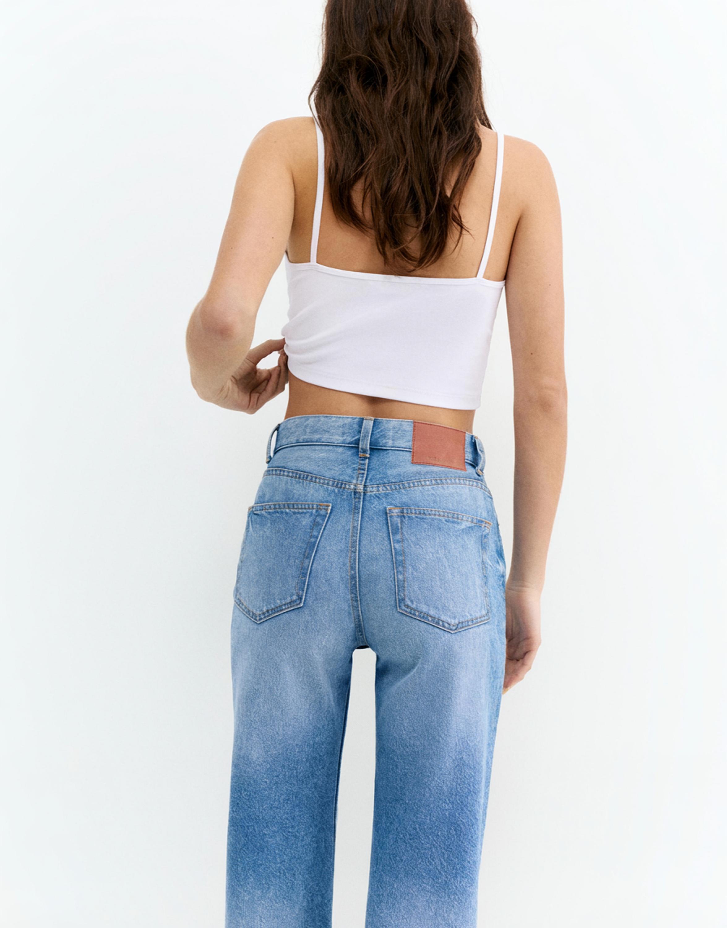 Yüksek bel geniş paça jean - Görsel 81