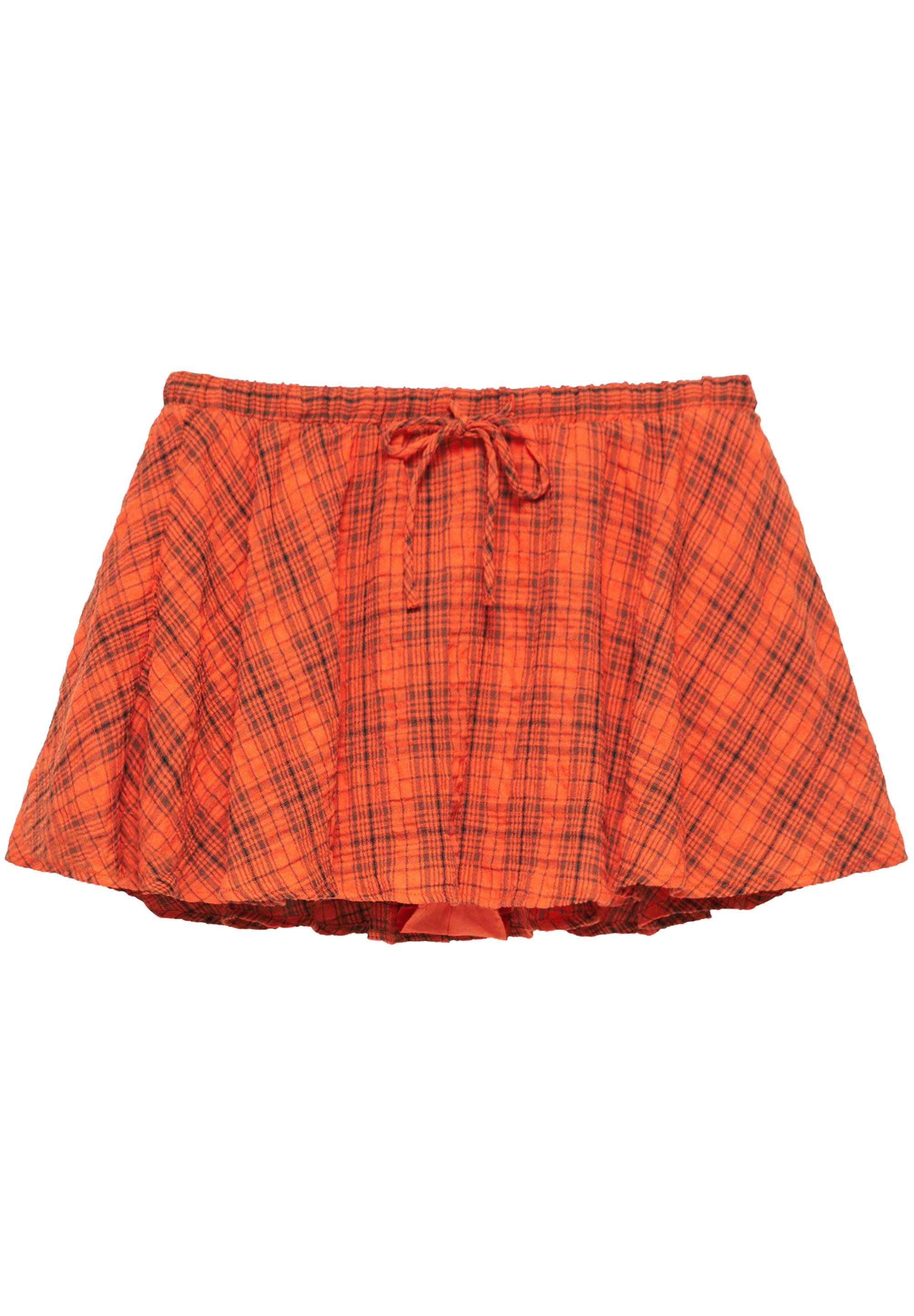 Check skort — Red