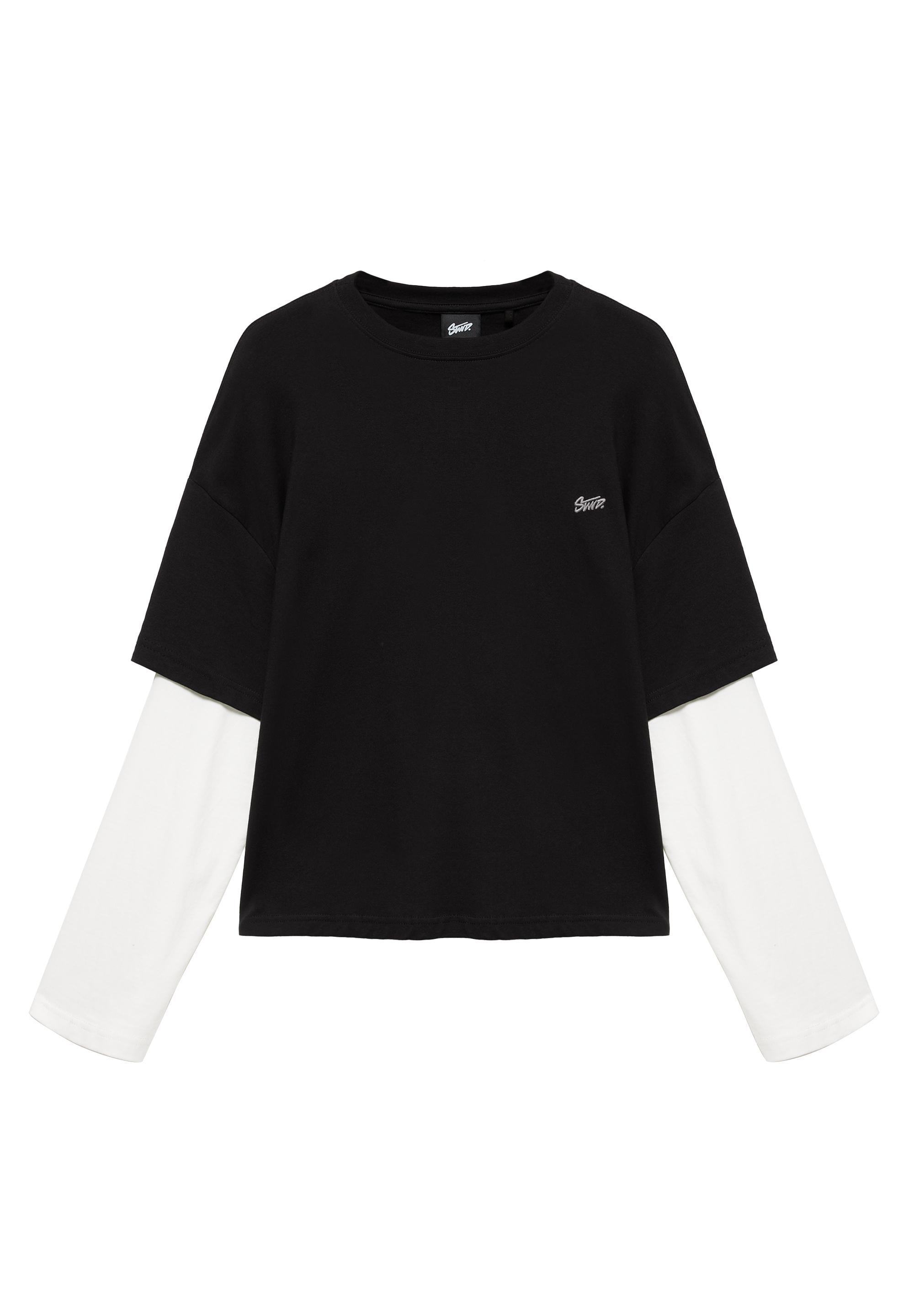 Double sleeve T-shirt — Black (alternate view)