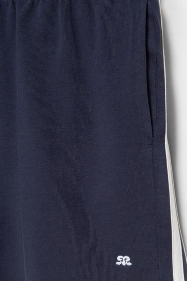 Sports shorts with side stripes — Dark navy 8