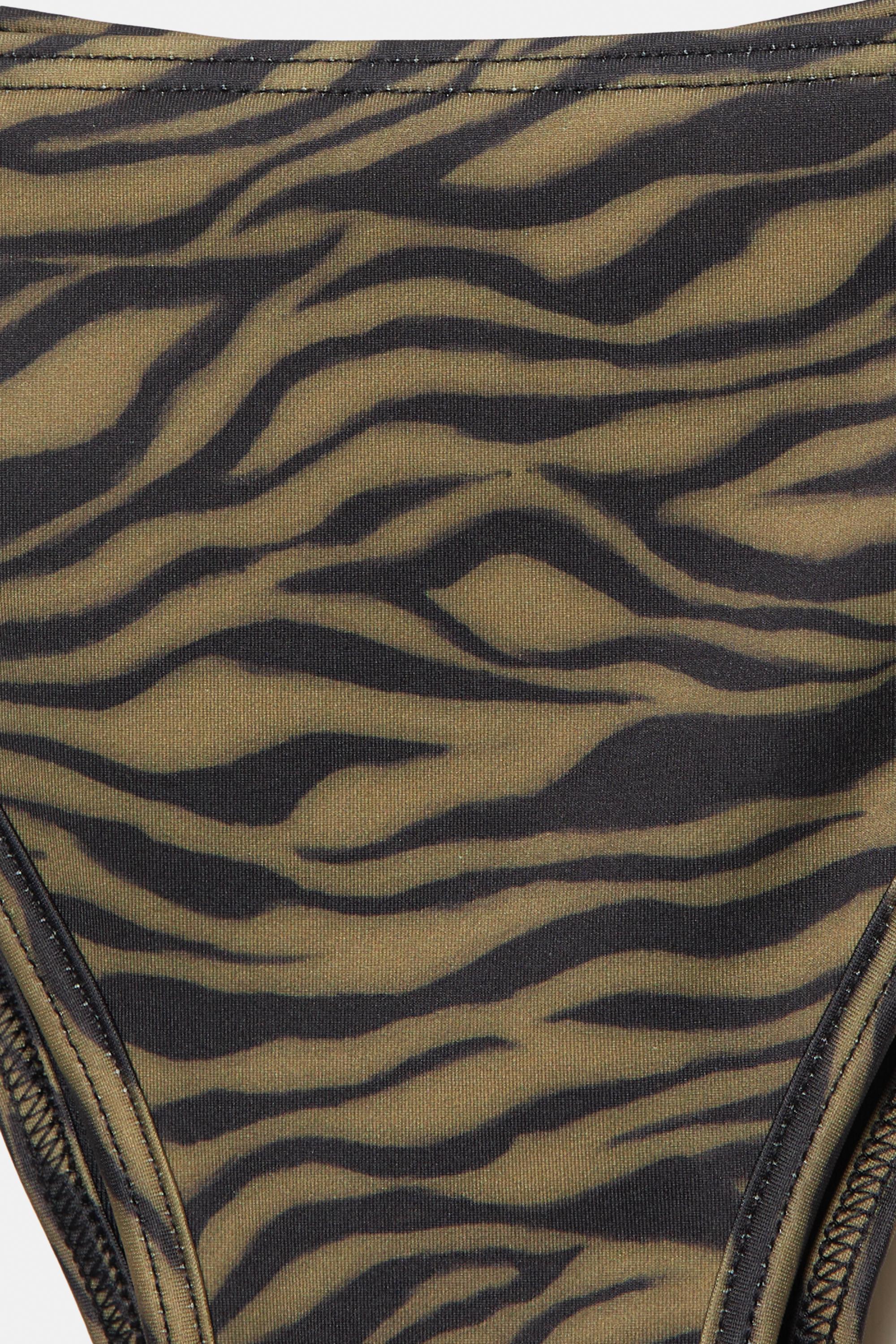 Büzgülü zebra desenli bikini altı - Görsel 2