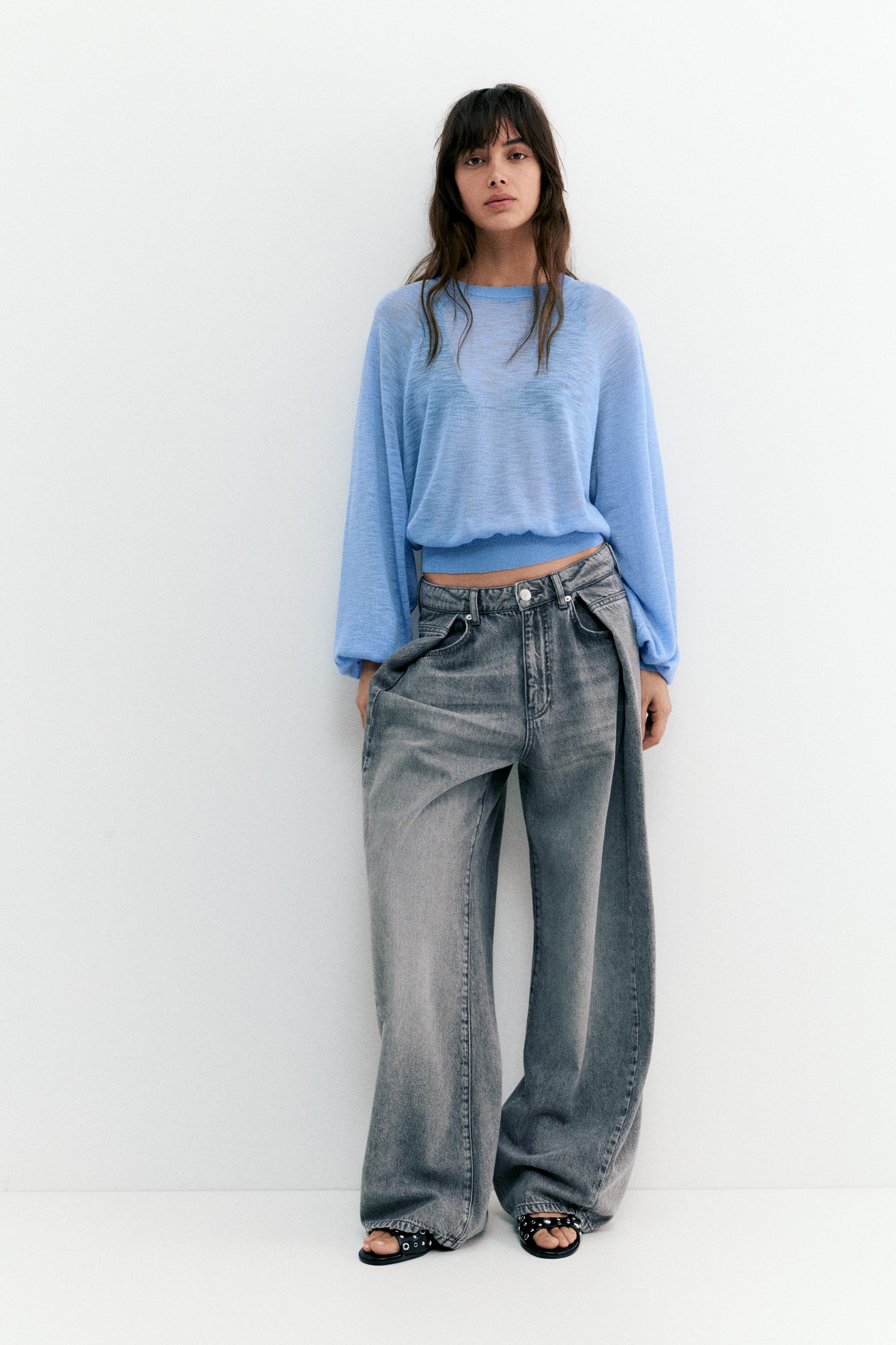 Light knit jumper — Blue