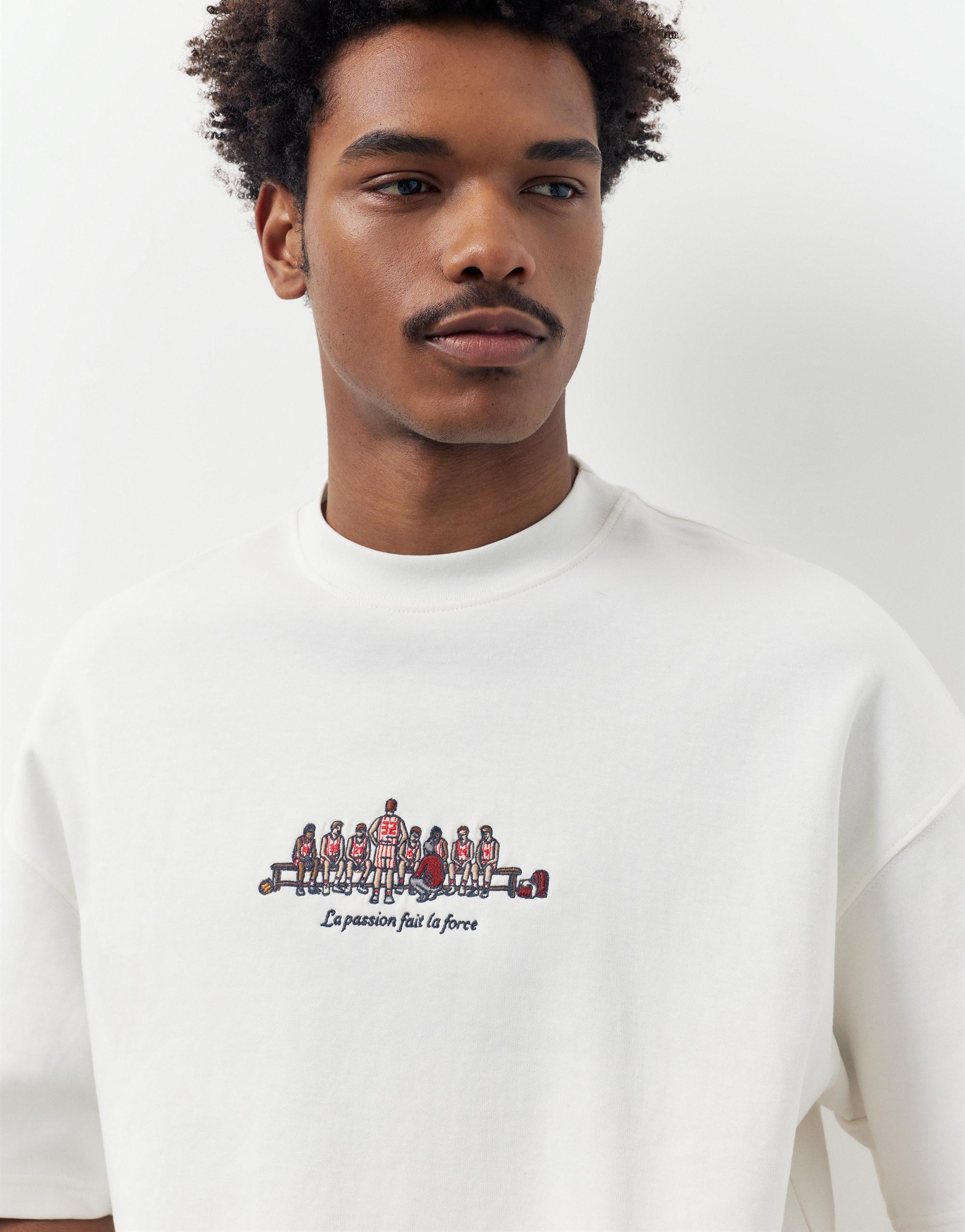 Kısa kollu nakışlı sweatshirt - Görsel 14