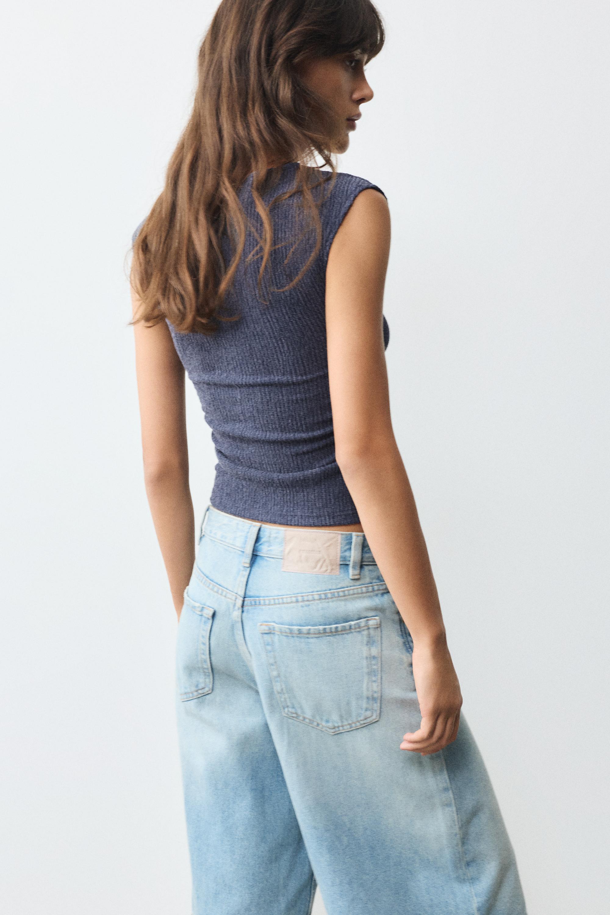 Crepe top — Navy
