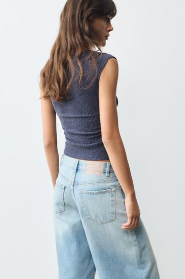 Crepe top — Navy 2