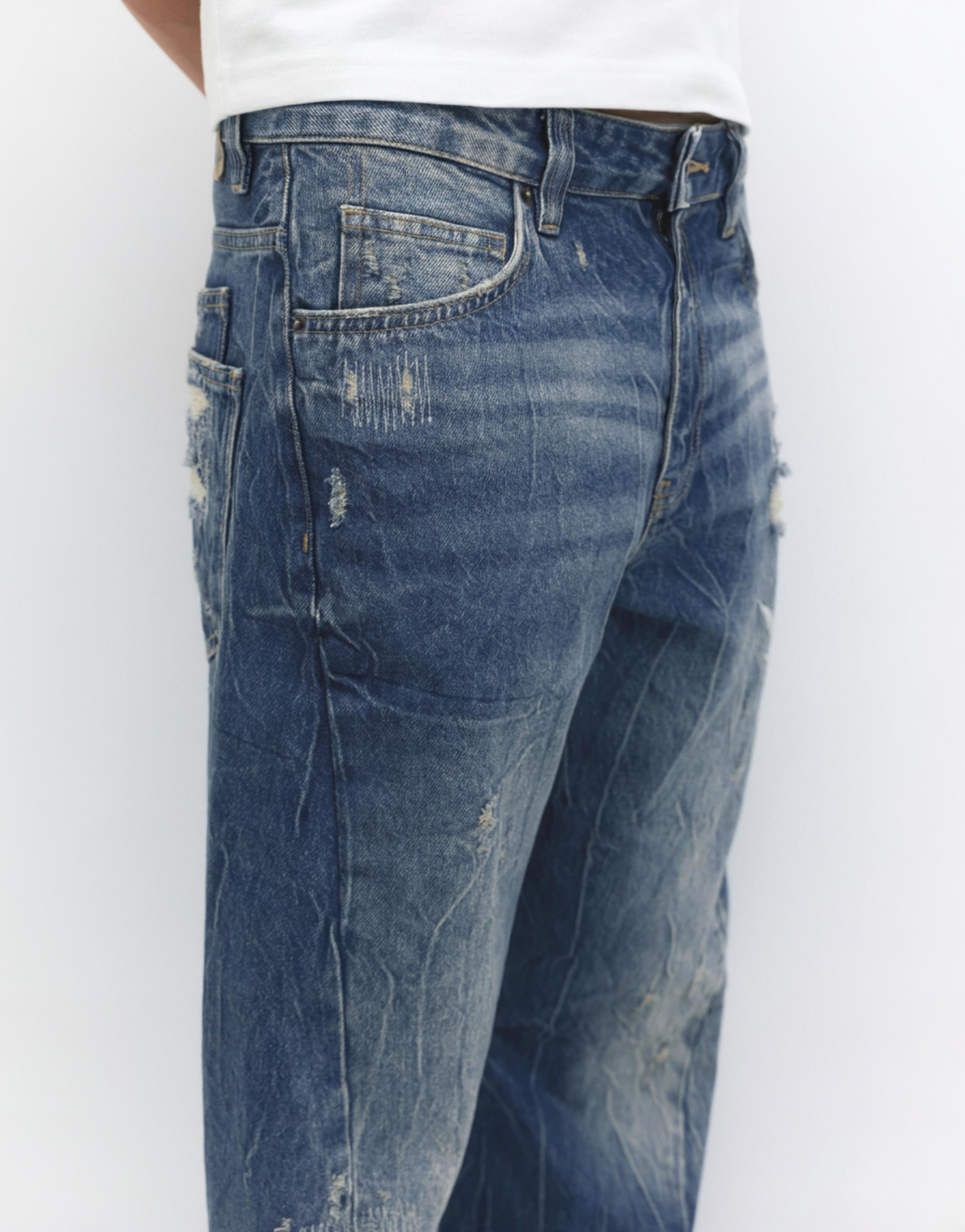 Pleasures x STWD jeans — Medium blue