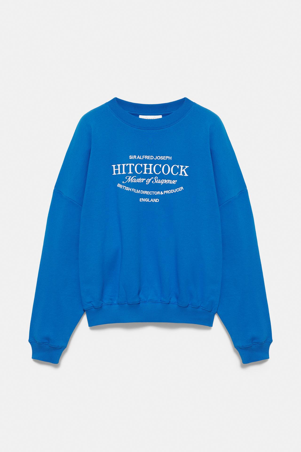 Hitchcock graphic oversize sweatshirt — Deep blue