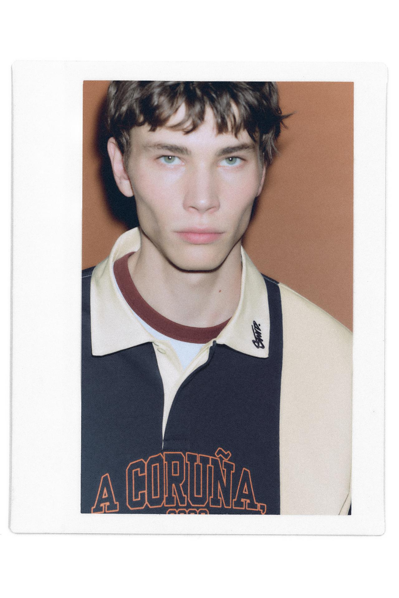 Striped STWD polo shirt — Grey marl