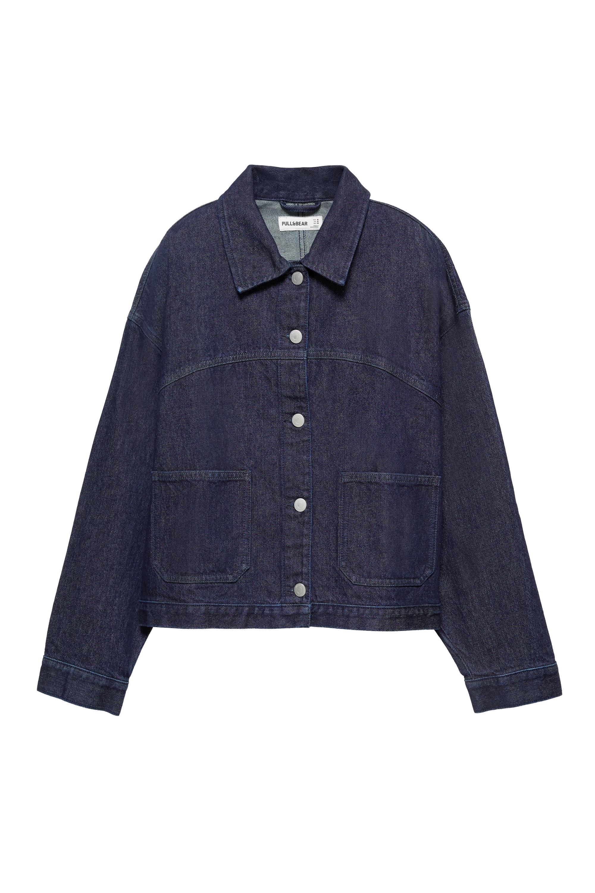 Pull&Bear Boxy kesim denim ince ceket görsel 6