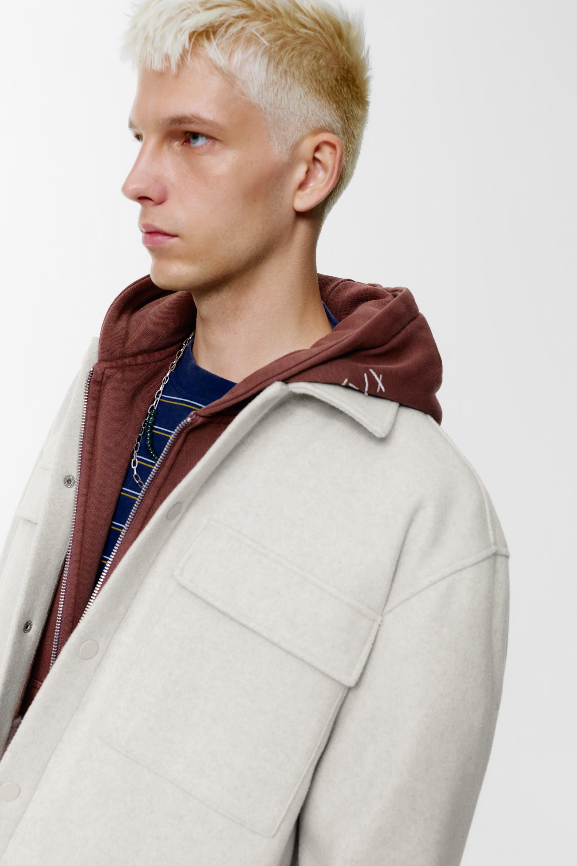 Cepli yünlü ince ceket - Görsel 30