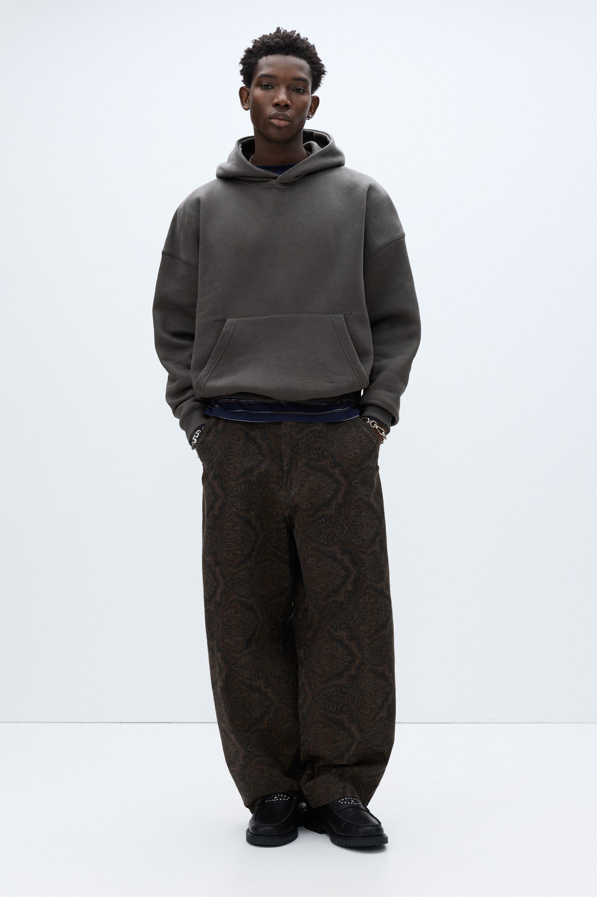 Bol kesim kapüşonlu sweatshirt - Görsel 35