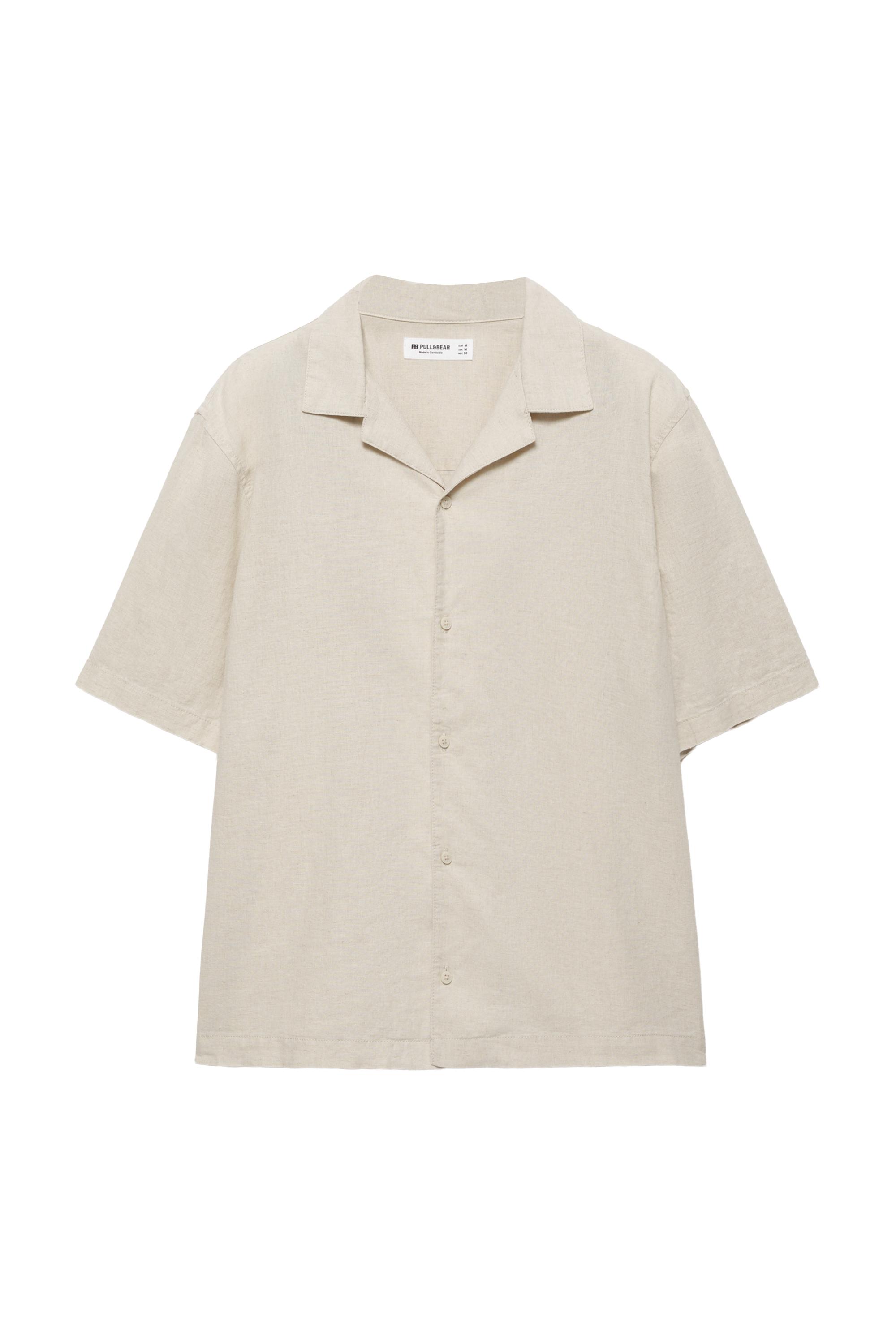 Keten kısa kollu gömlek - Görsel 78