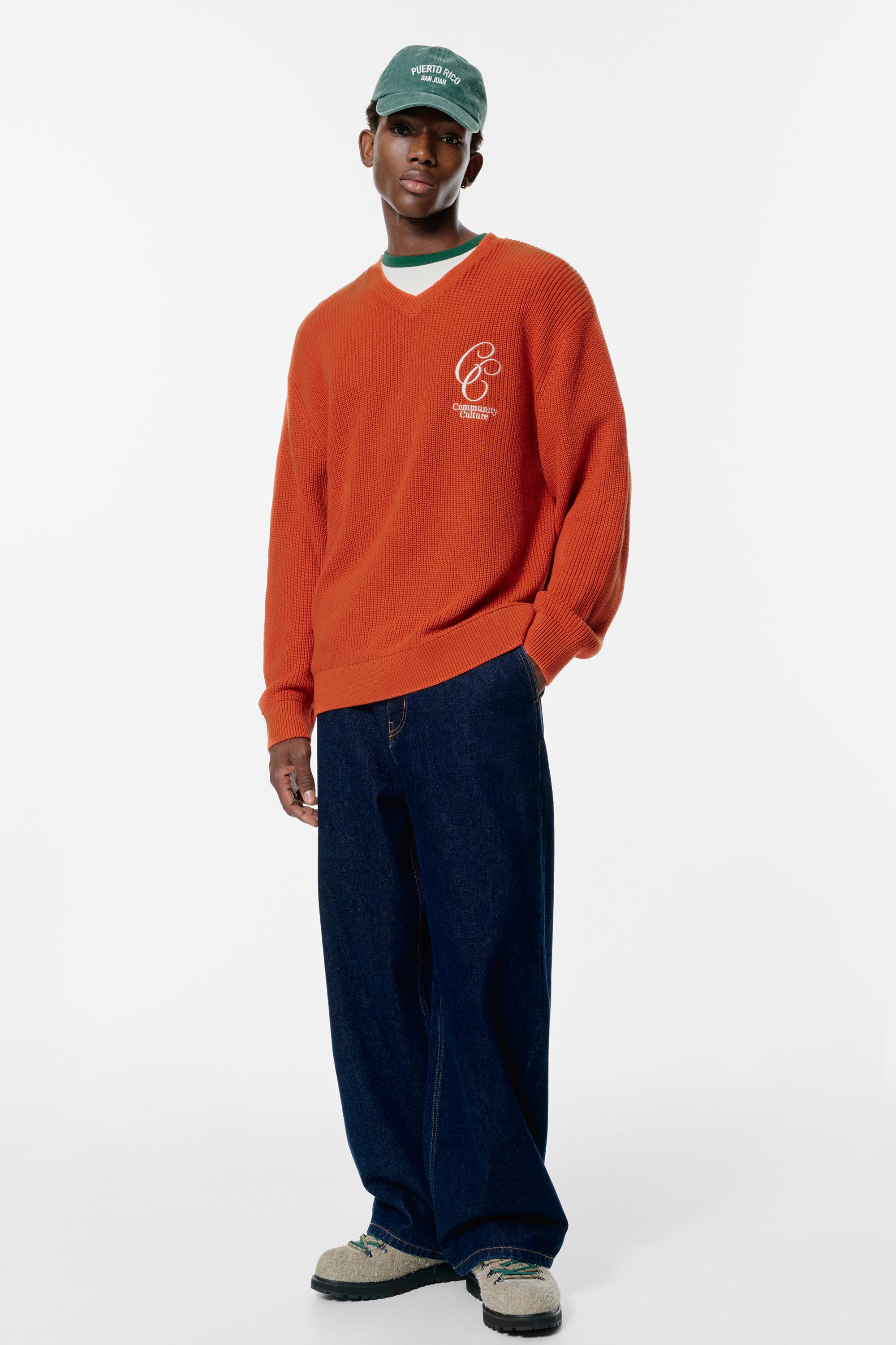 Pullover Mit Sticktext