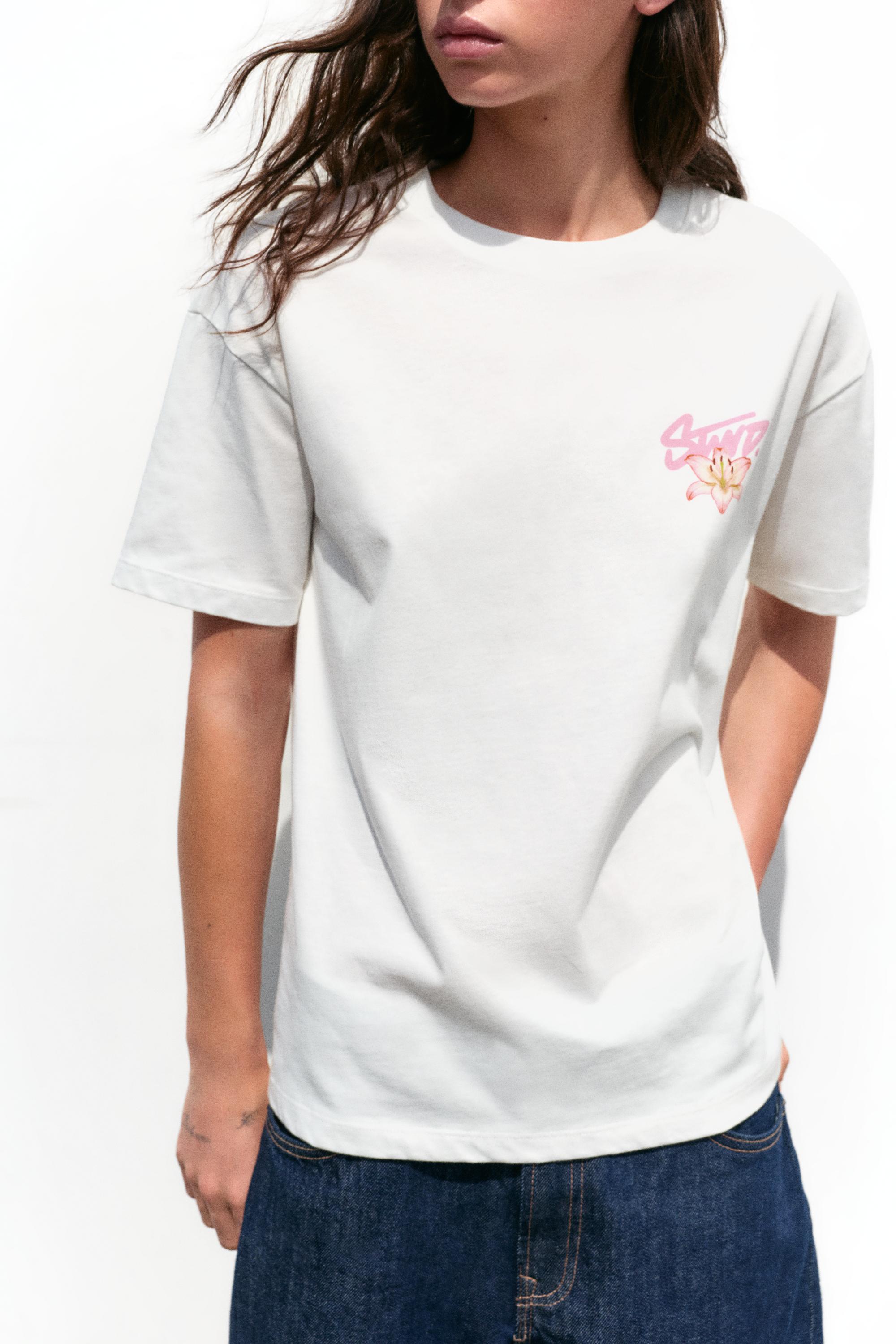 Floral T-shirt — White