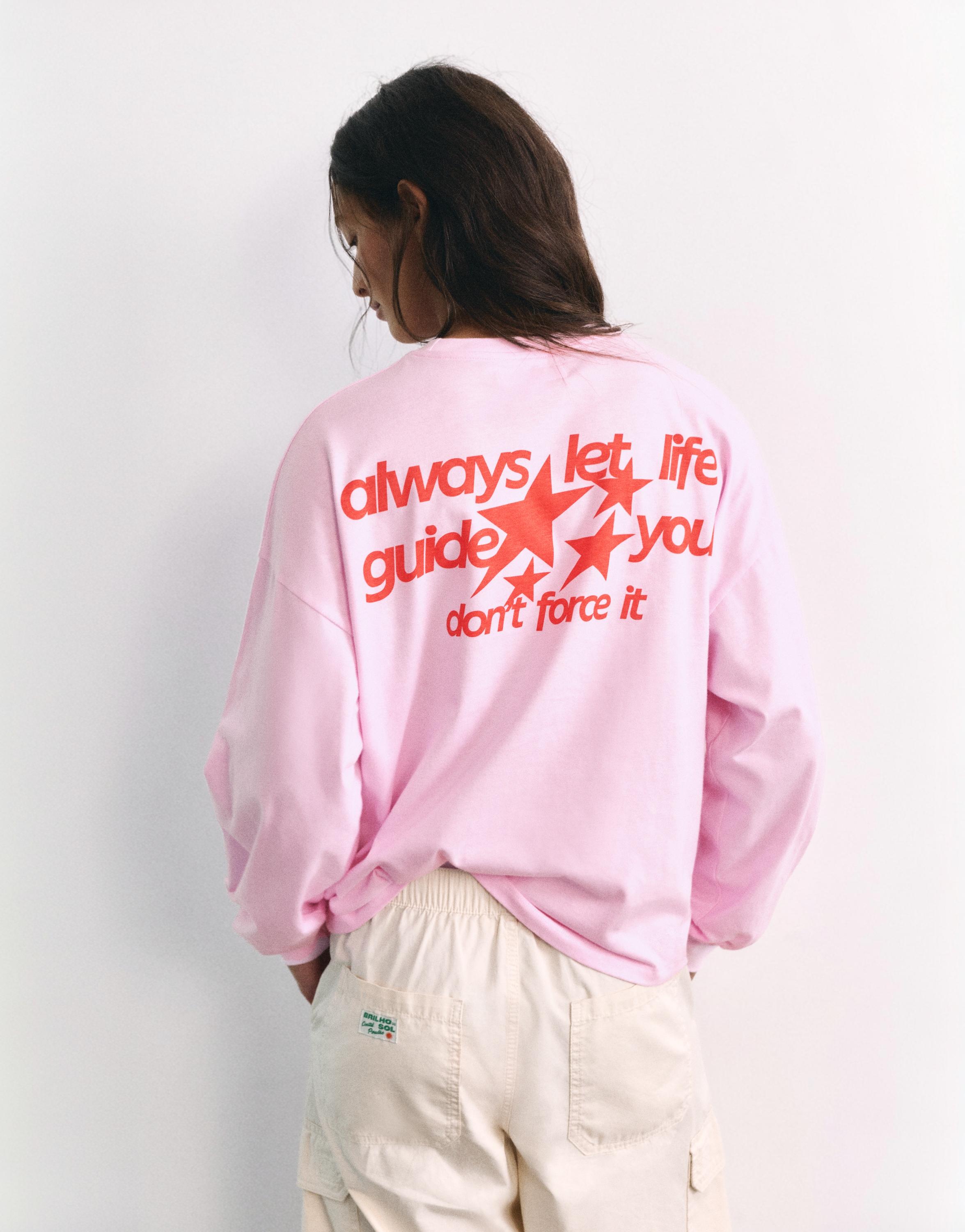 Oversize star graphic T-shirt — Pink