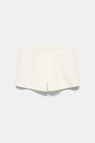 Sports shorts with elastic waist — Ecru 6