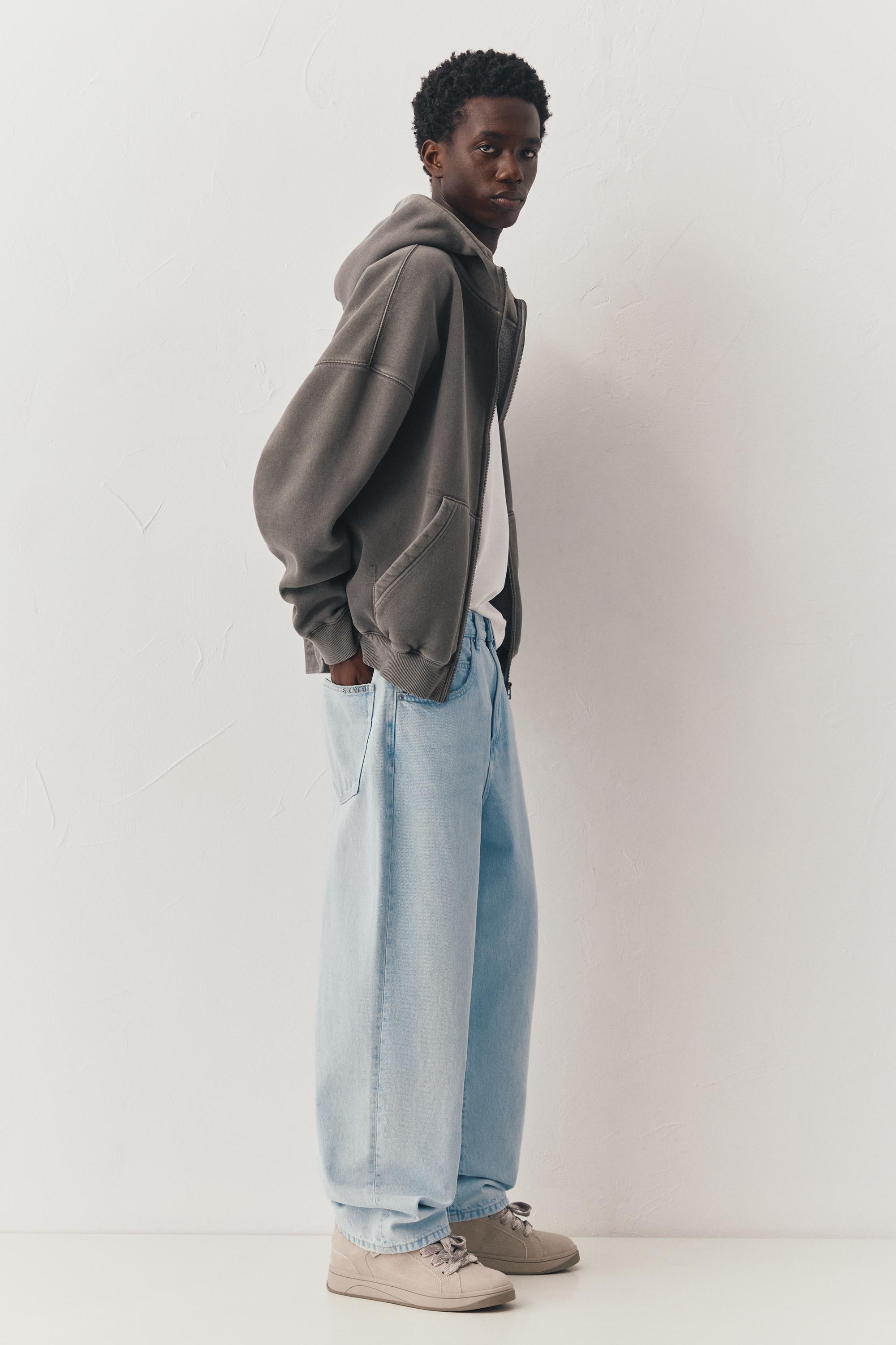 Relaxed fit baggy jeans — Pale blue