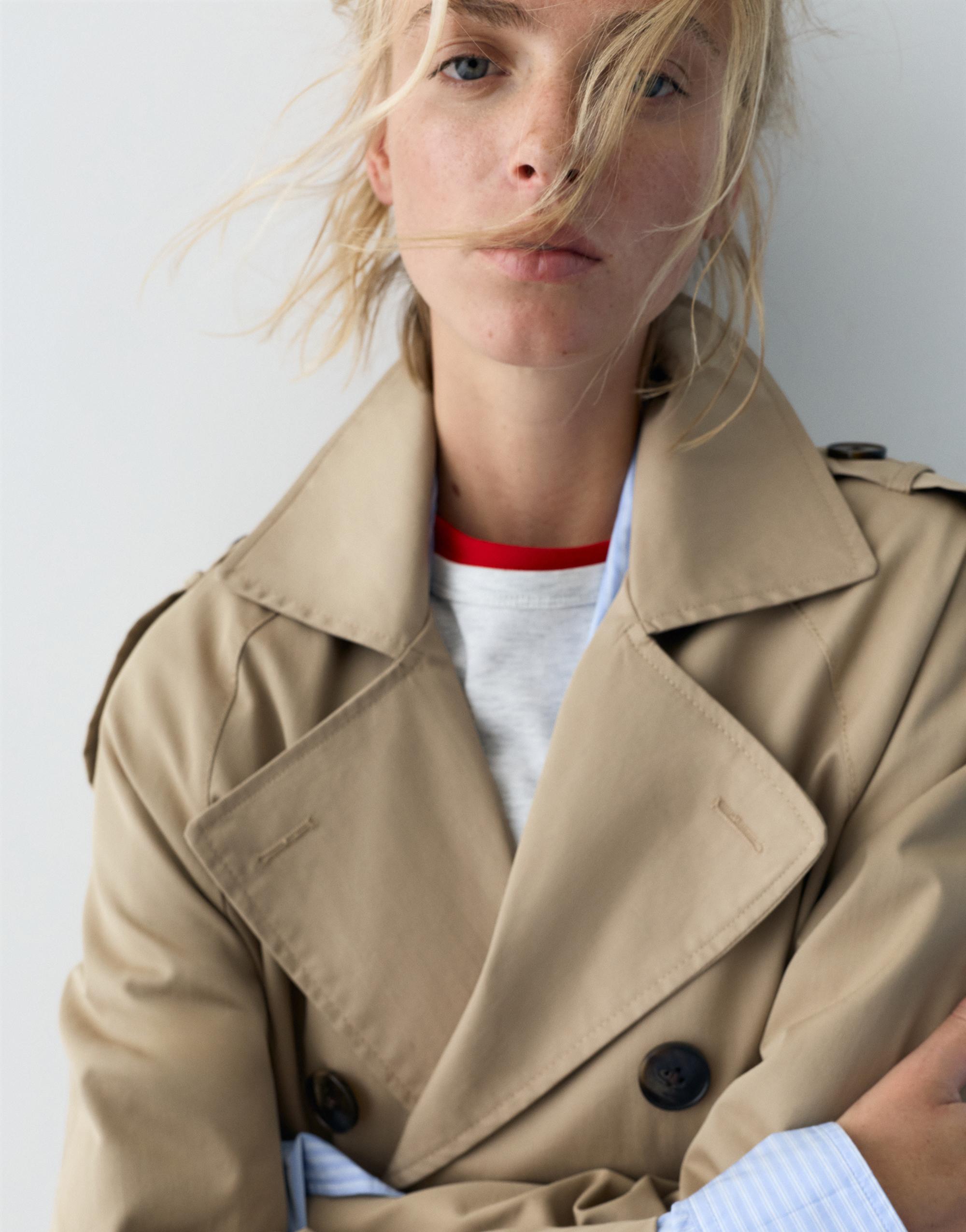 Kemerli uzun trençkot - Görsel 18