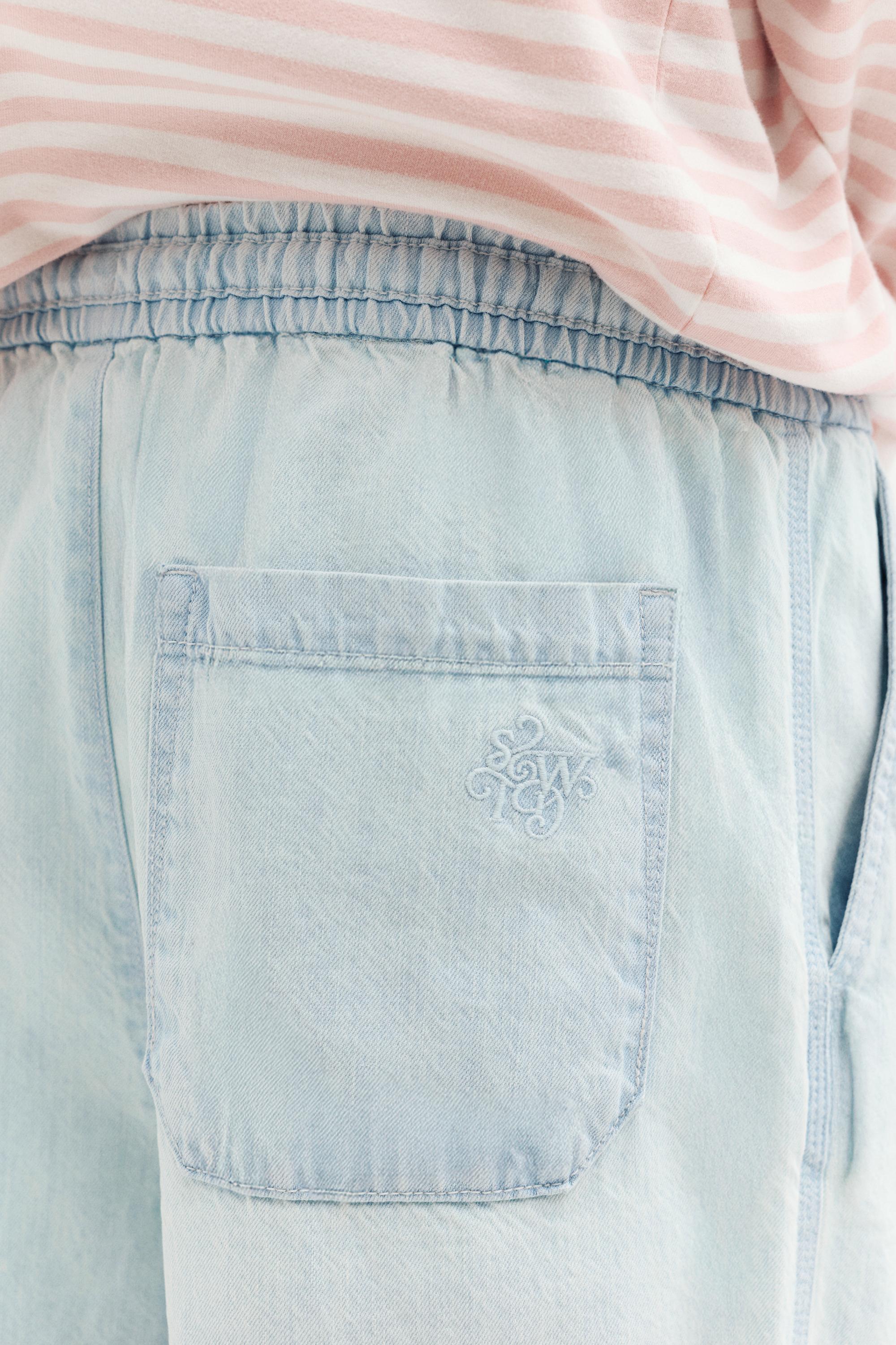 Denim joggers — Pale blue