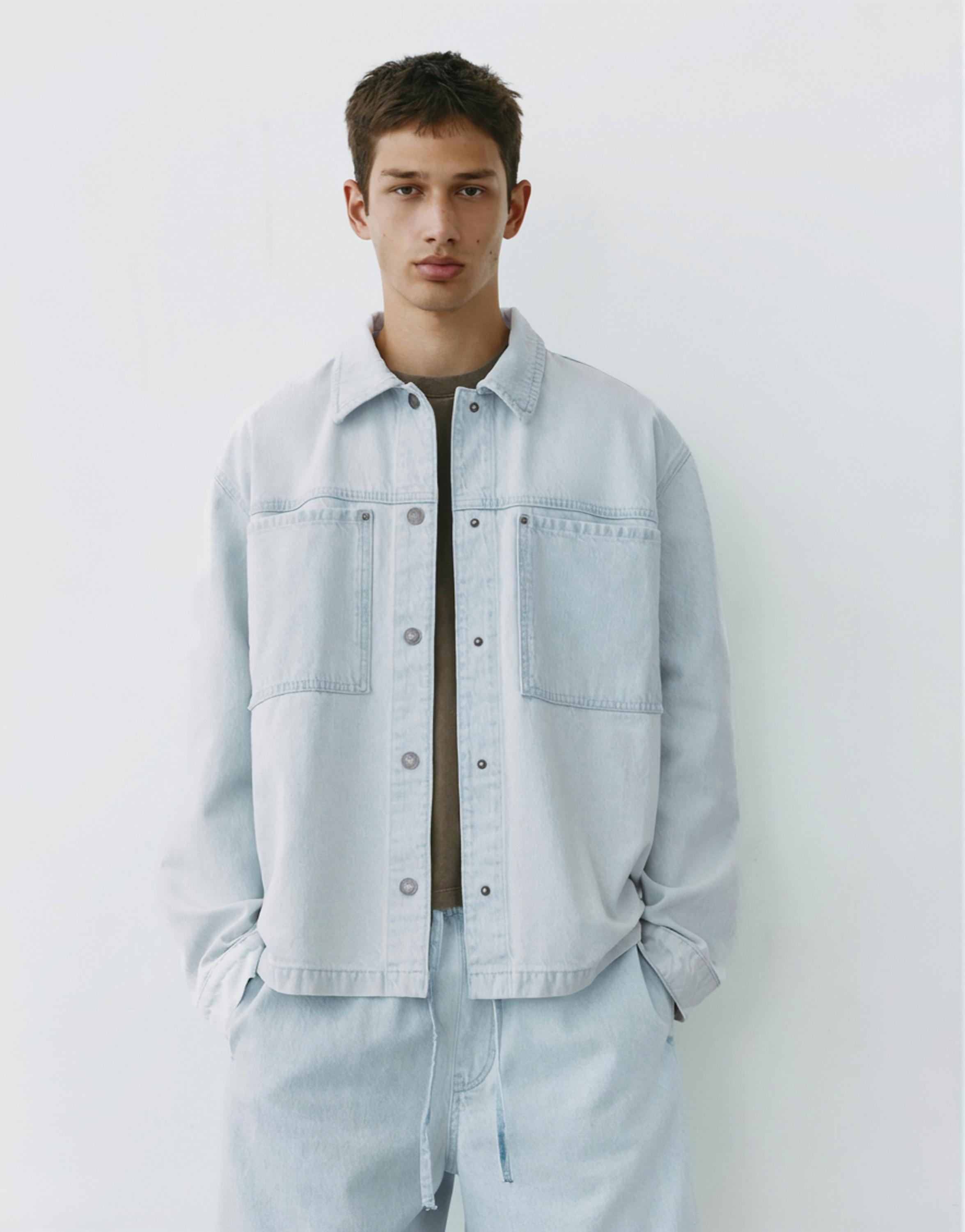 Denim overshirt — Sky blue