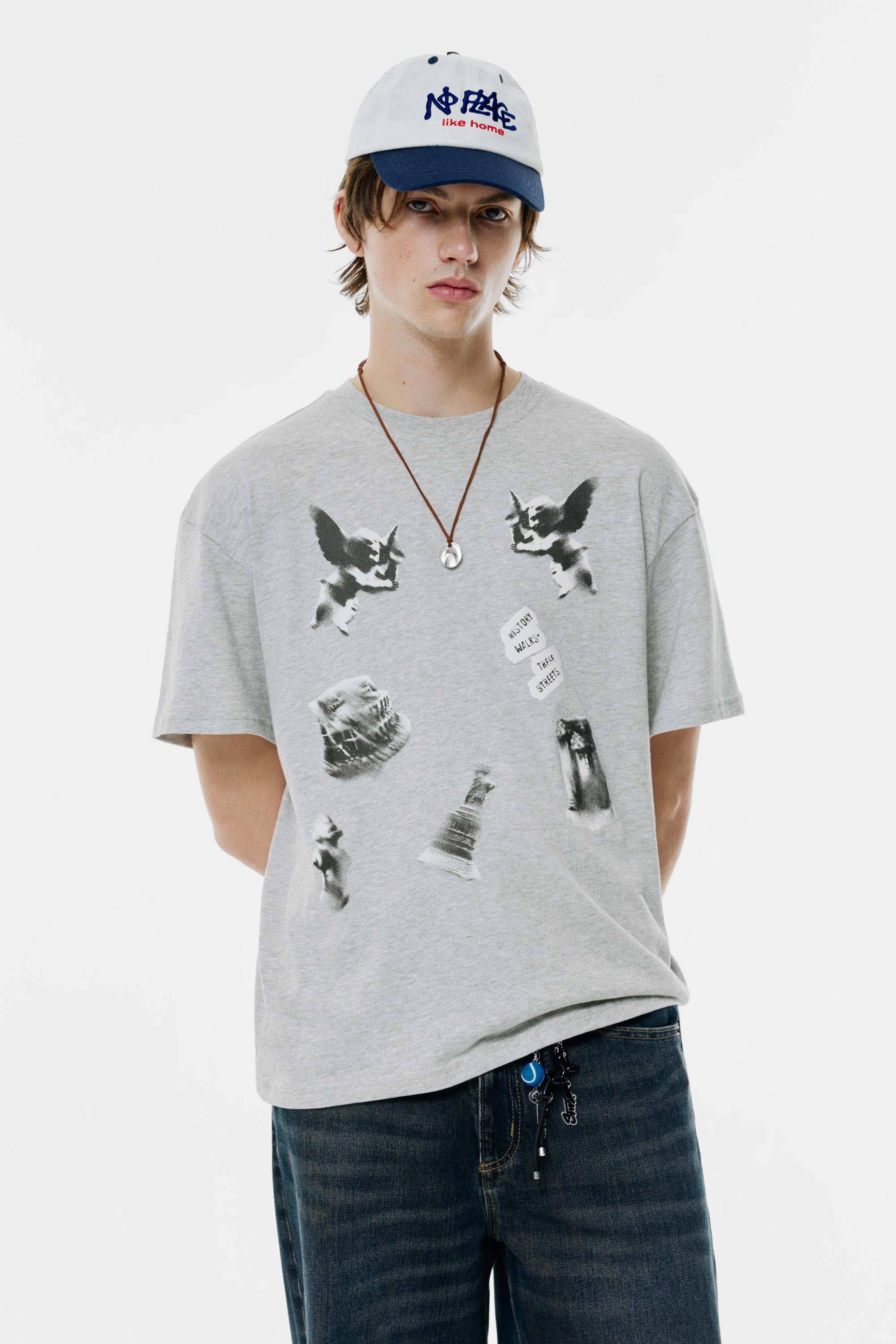 Graues Engel-T-Shirt