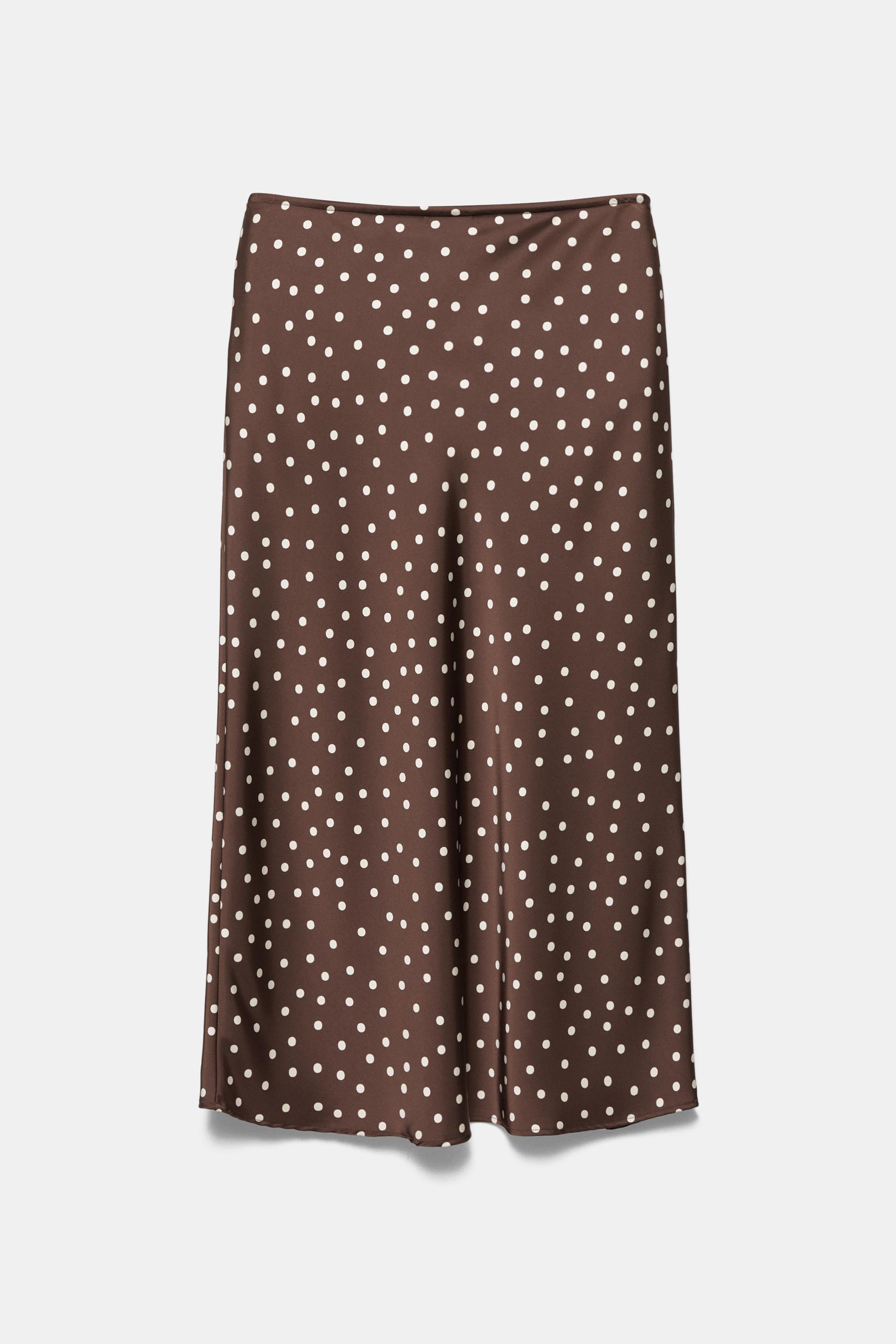 Satin midi skirt — Print 1