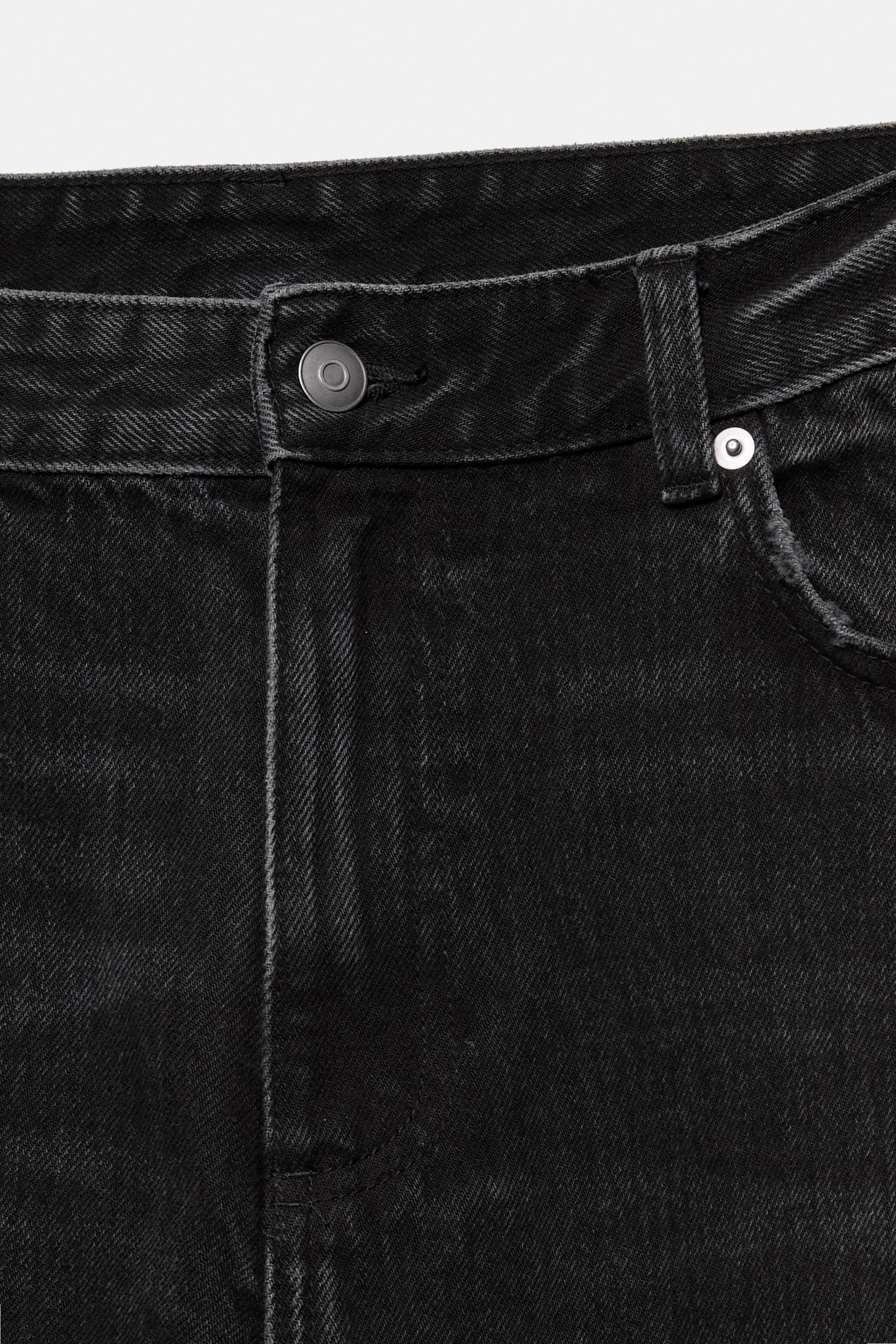 Straight-leg jeans — Faded black