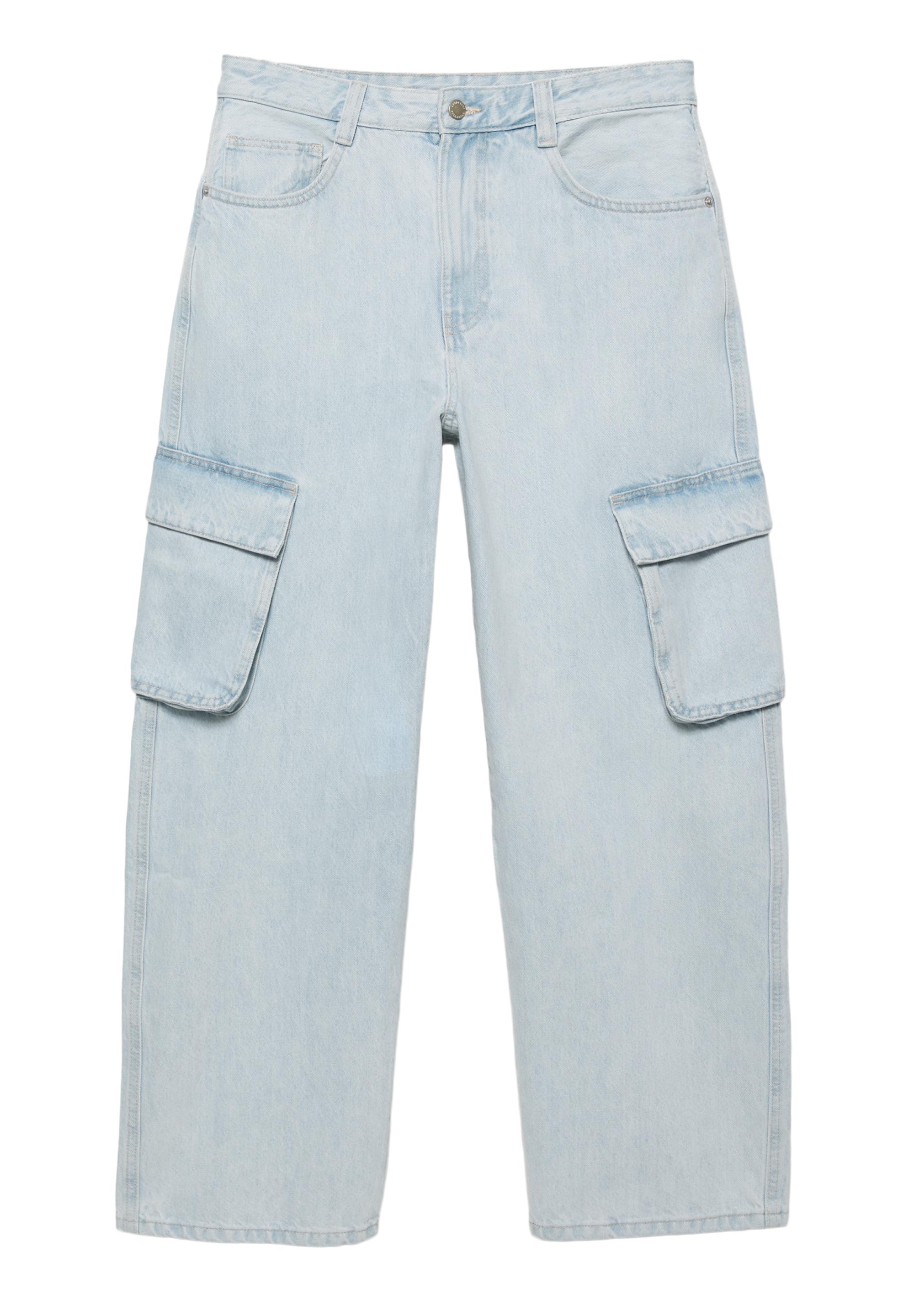 Baggy cargo jeans — Pale blue