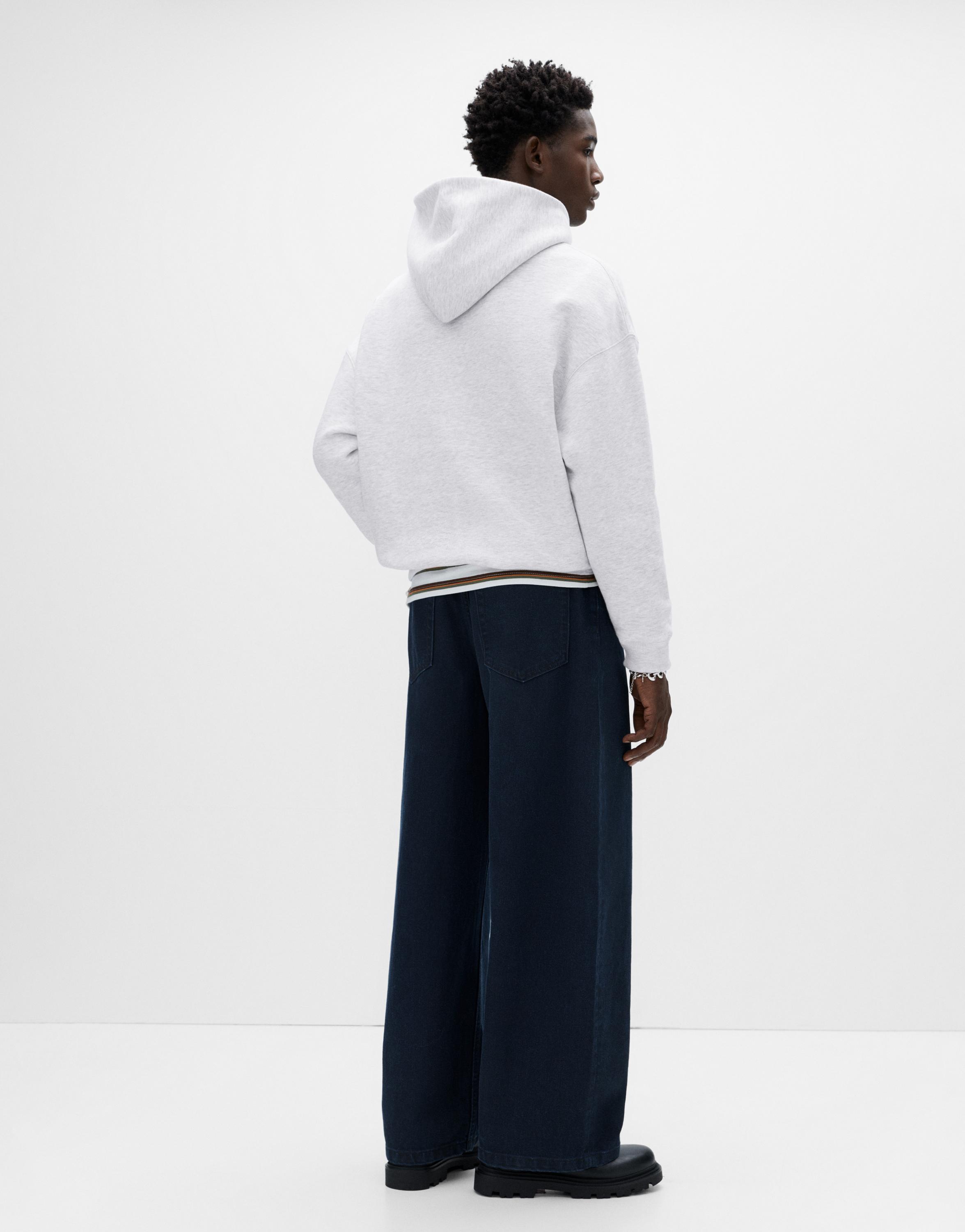 Boxy hoodie — Pale marl