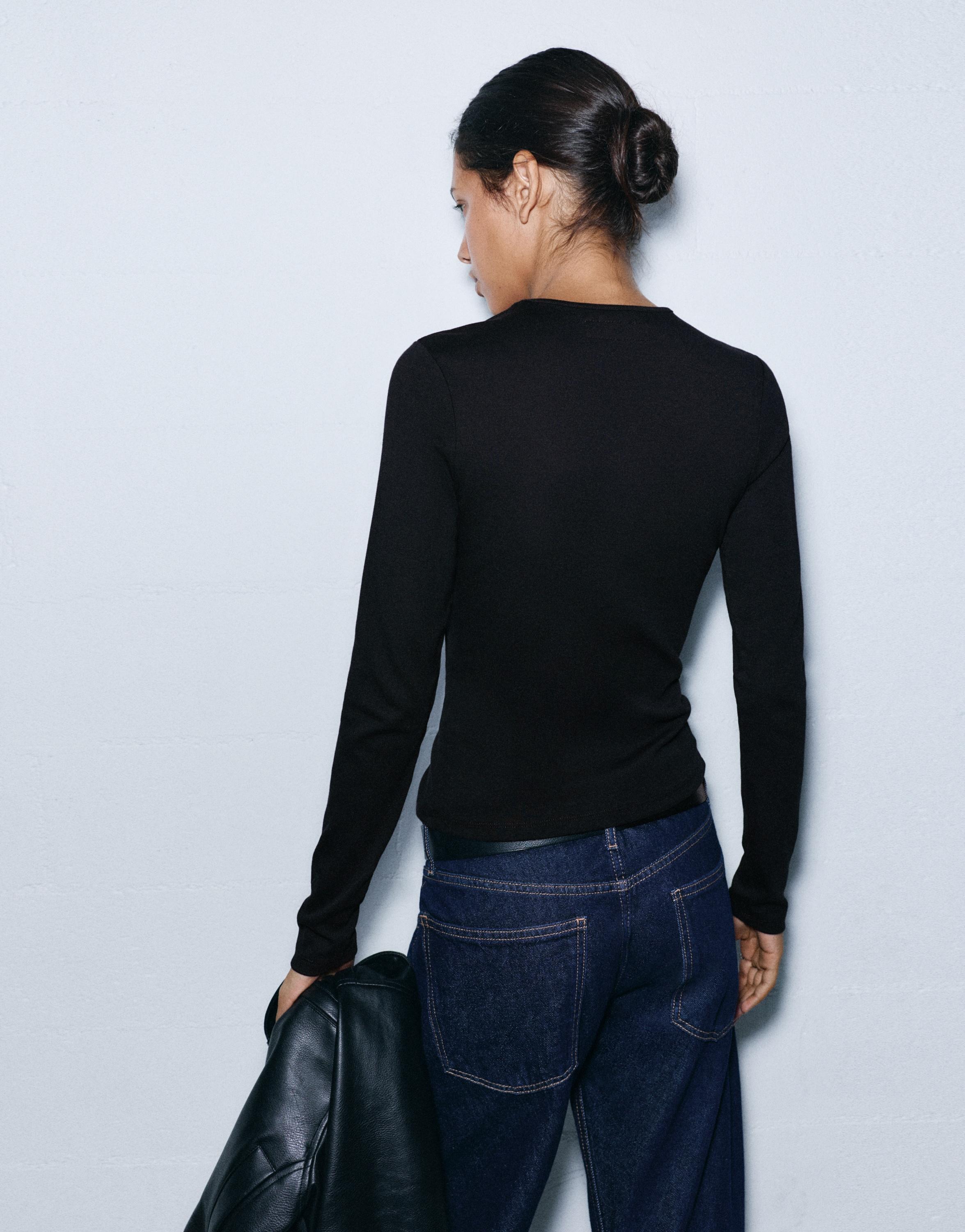 Pull&Bear Asimetrik düğmeli hırka görsel 8