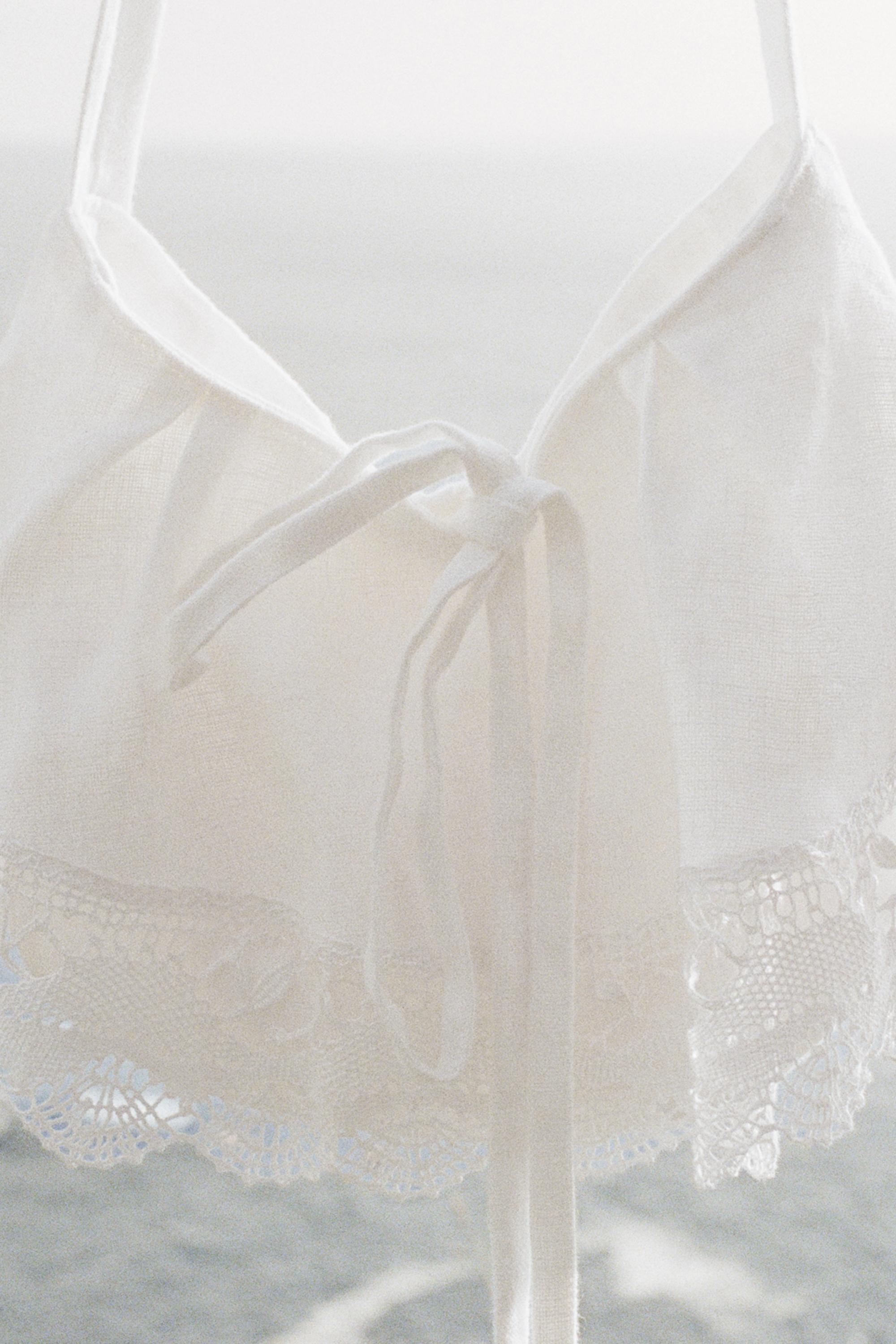 Encaixe de Camariñas x Pull&Bear 100% linen bag — Off white