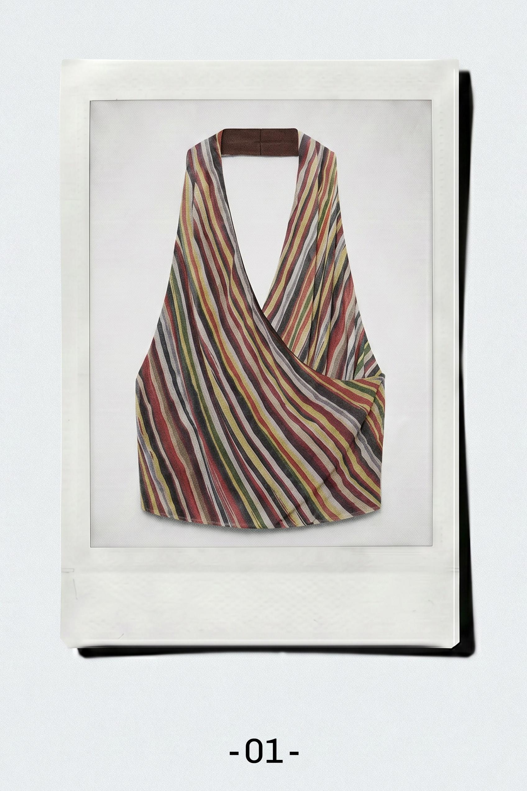 Striped halter top — Striped
