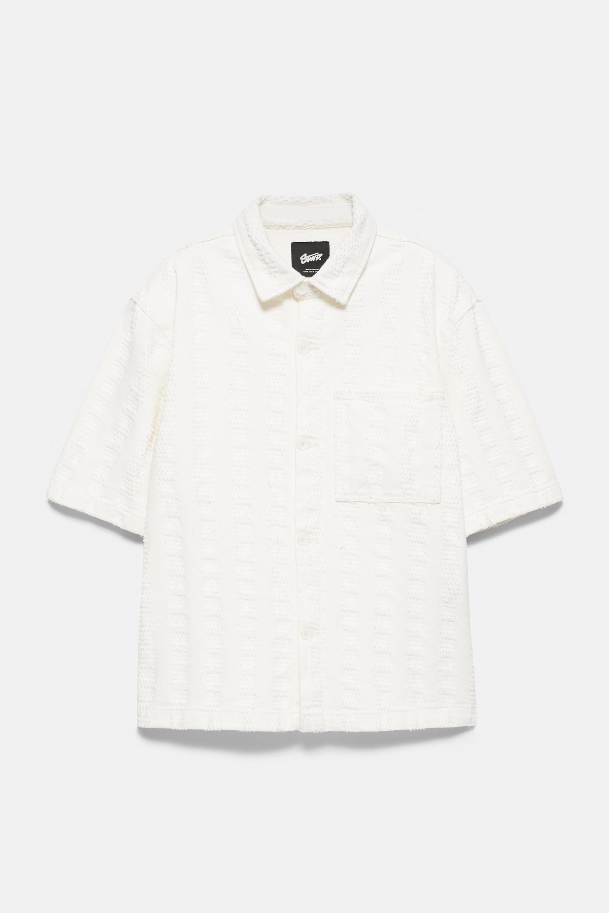 Jacquard shirt — Ecru