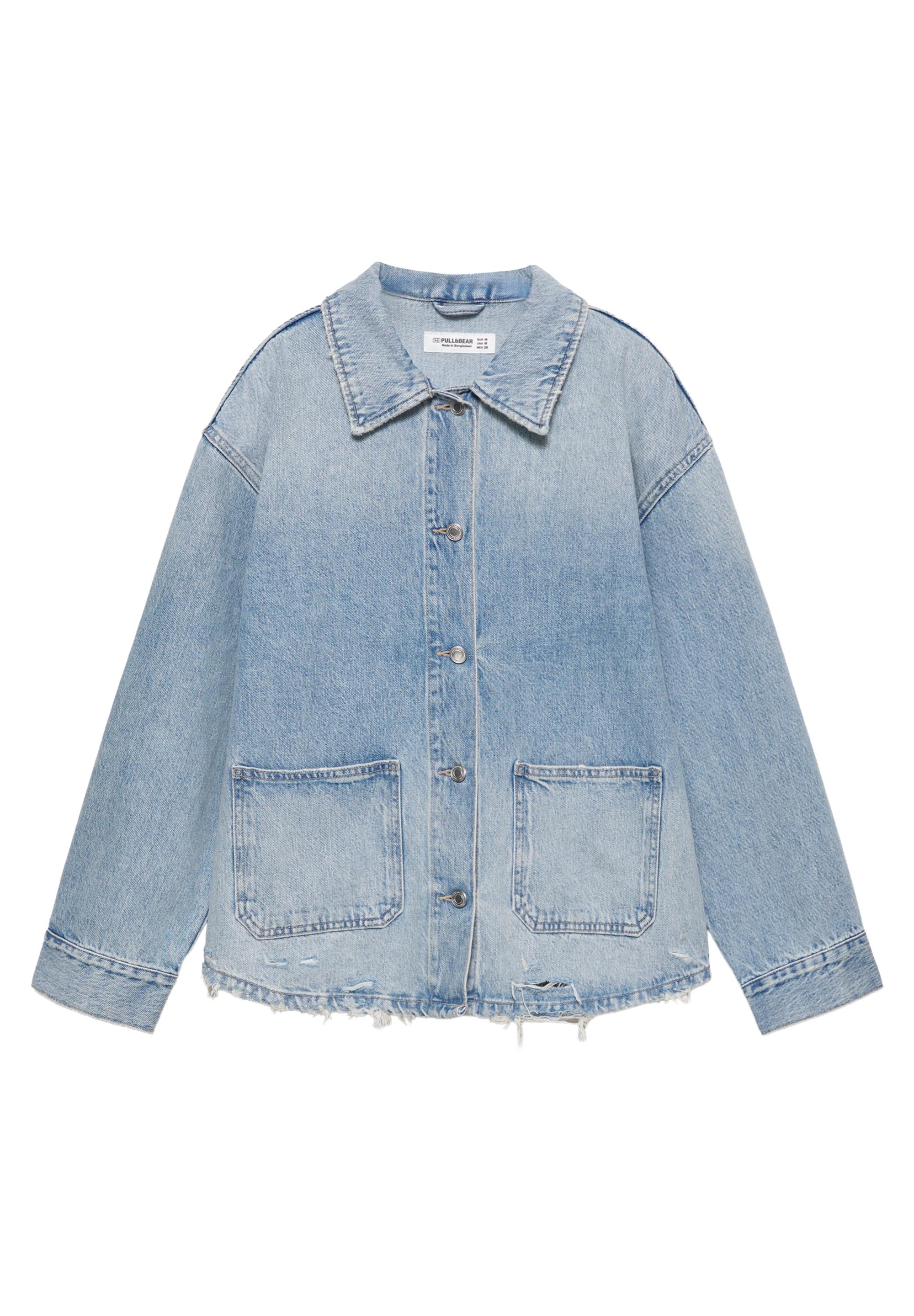 Worker denim ince ceket