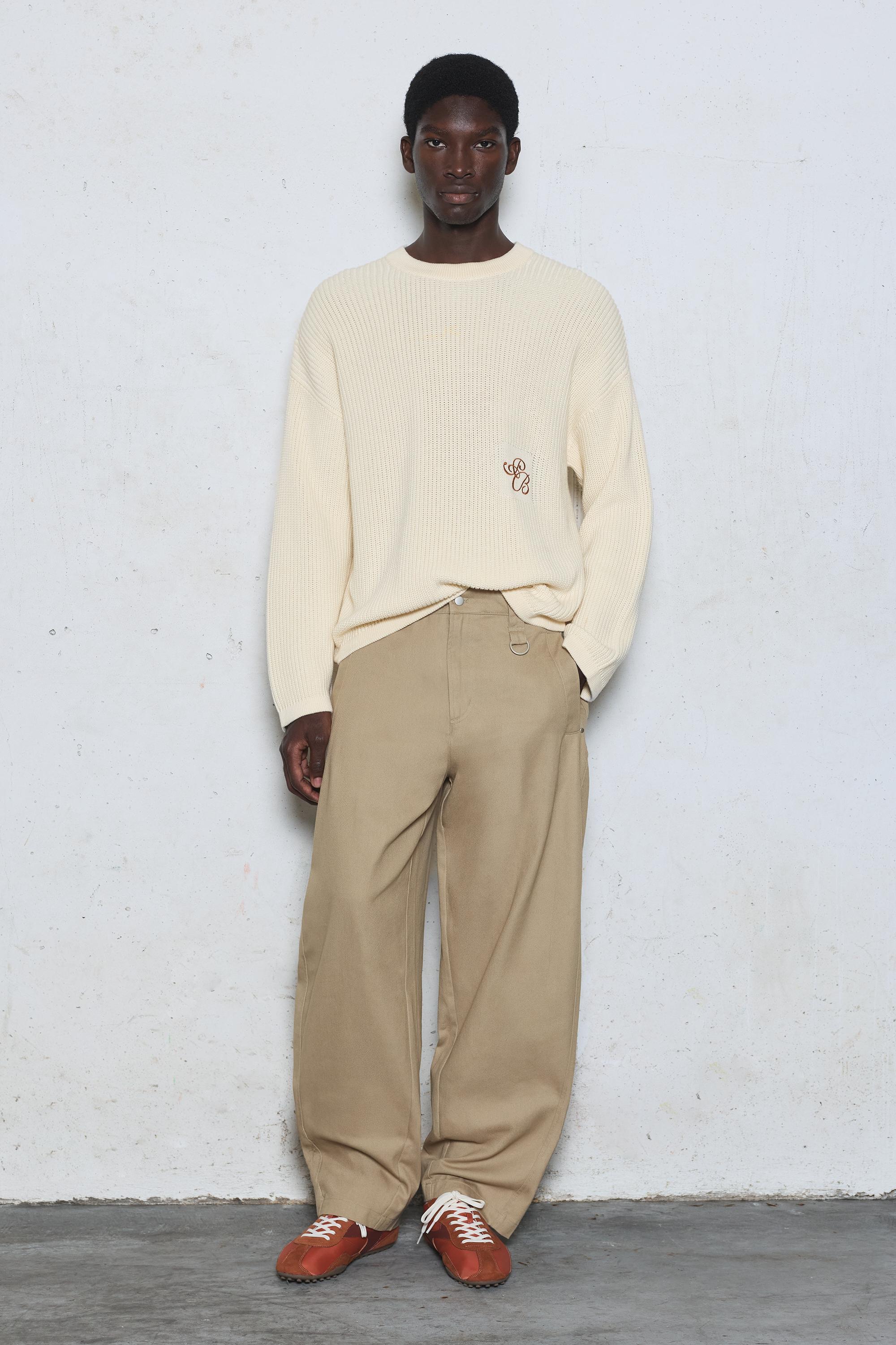 Embroidered jumper — Off white