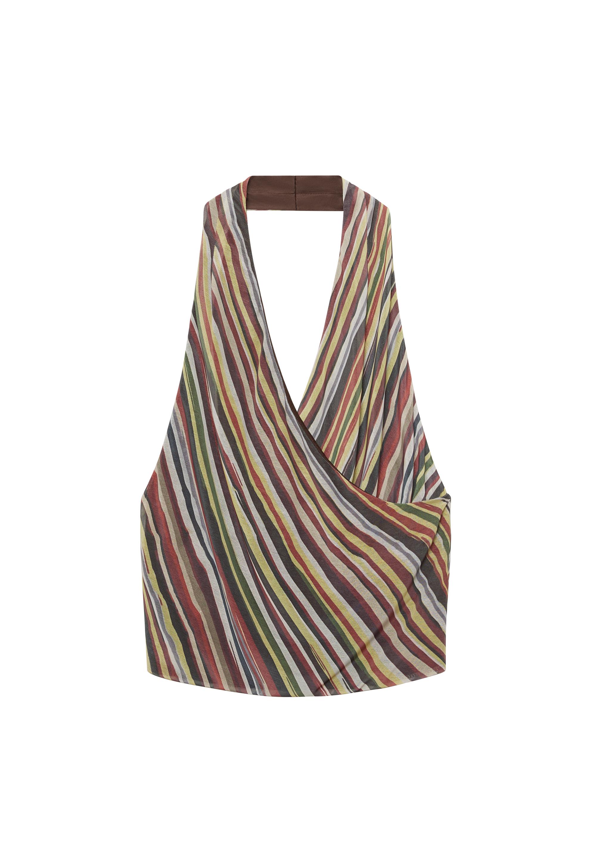 Striped halter top — Striped