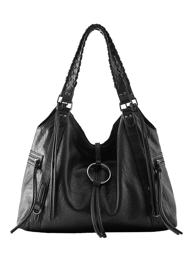Ring shopper bag — Black