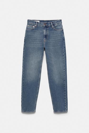 High-waist mom fit jeans — Dark blue 6