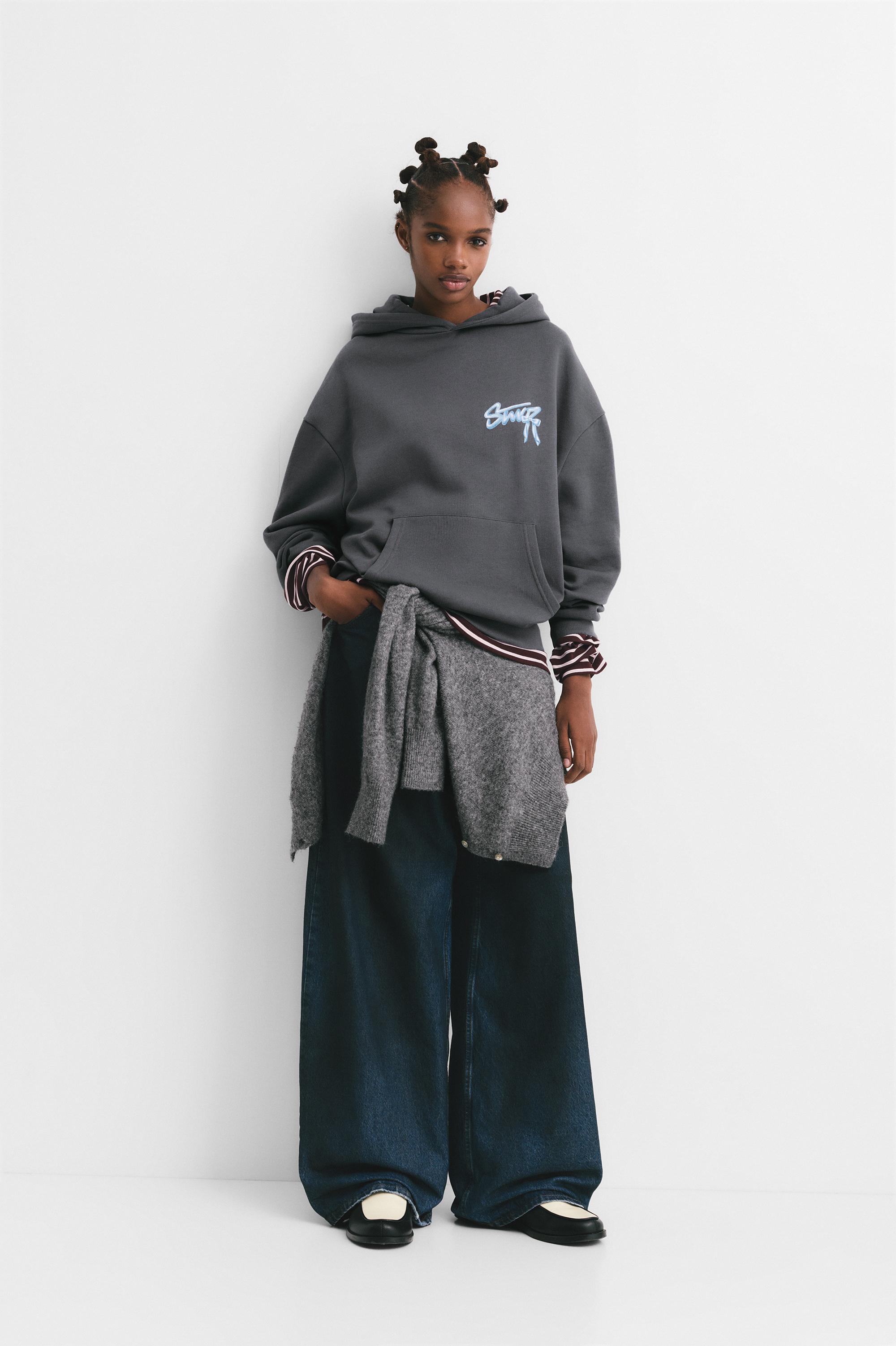 STWD bow hoodie — Anthracite grey