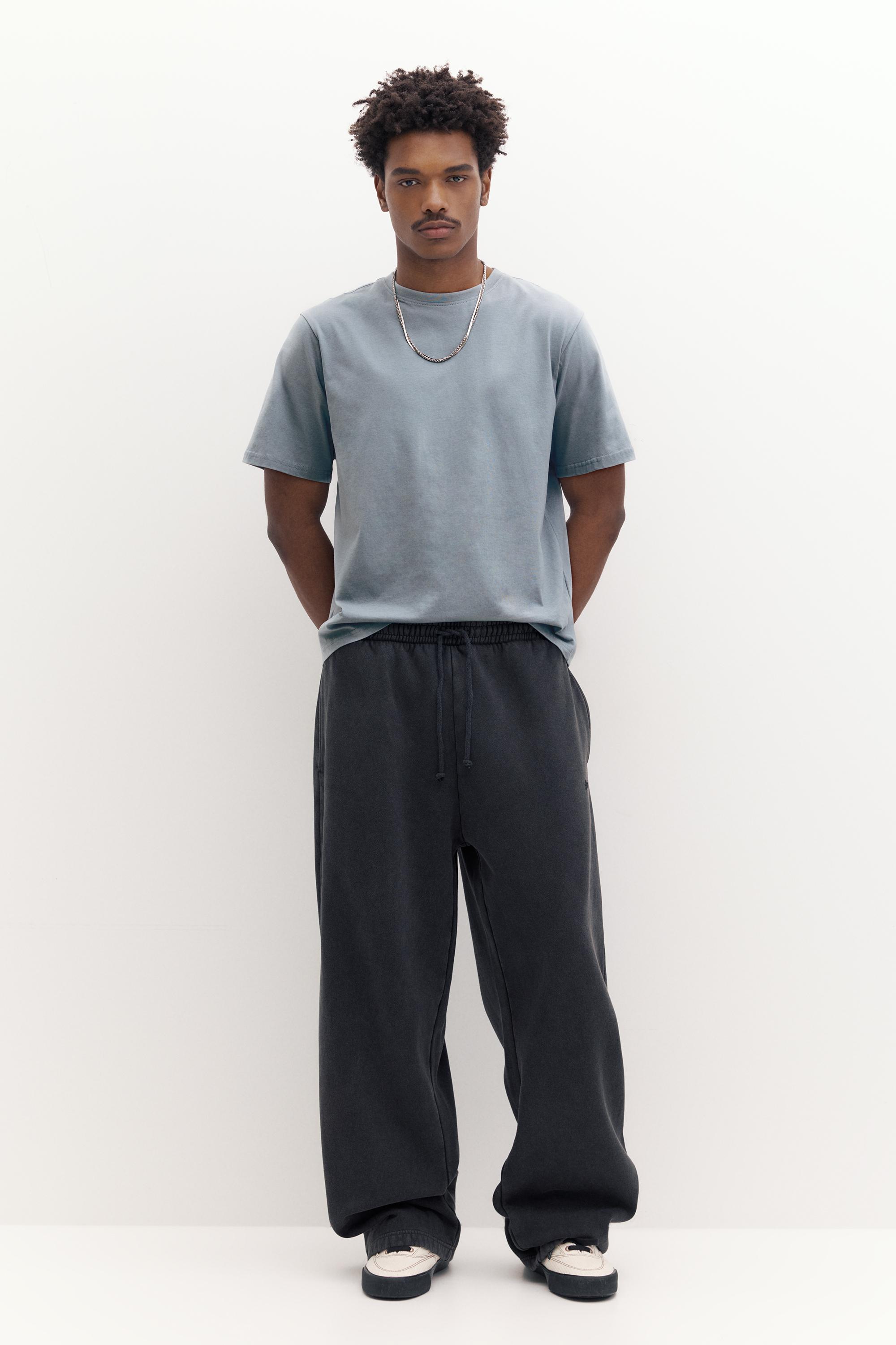 Basic kısa kollu pamuklu tişört - Görsel 102