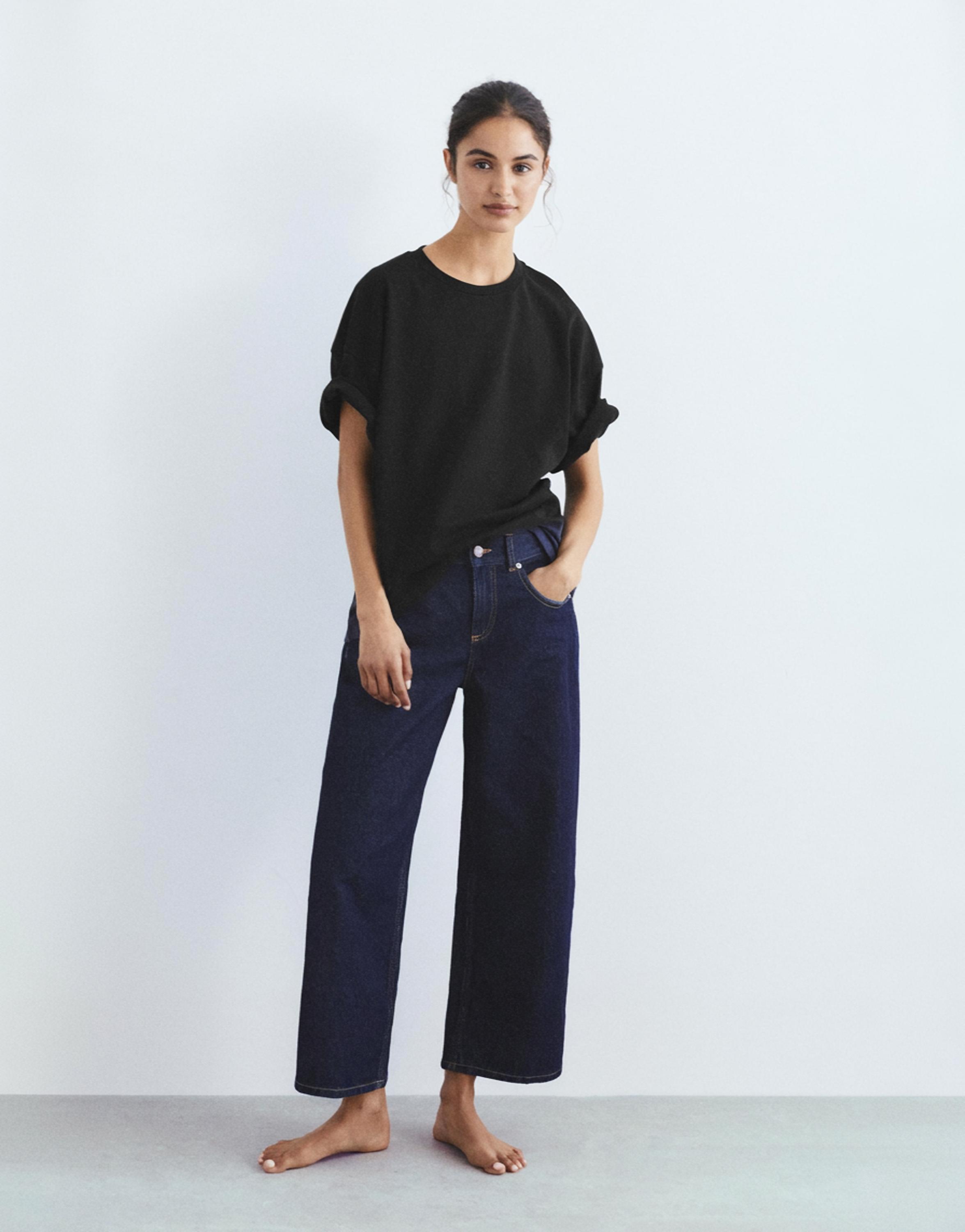 Oversize short sleeve T-shirt — Black